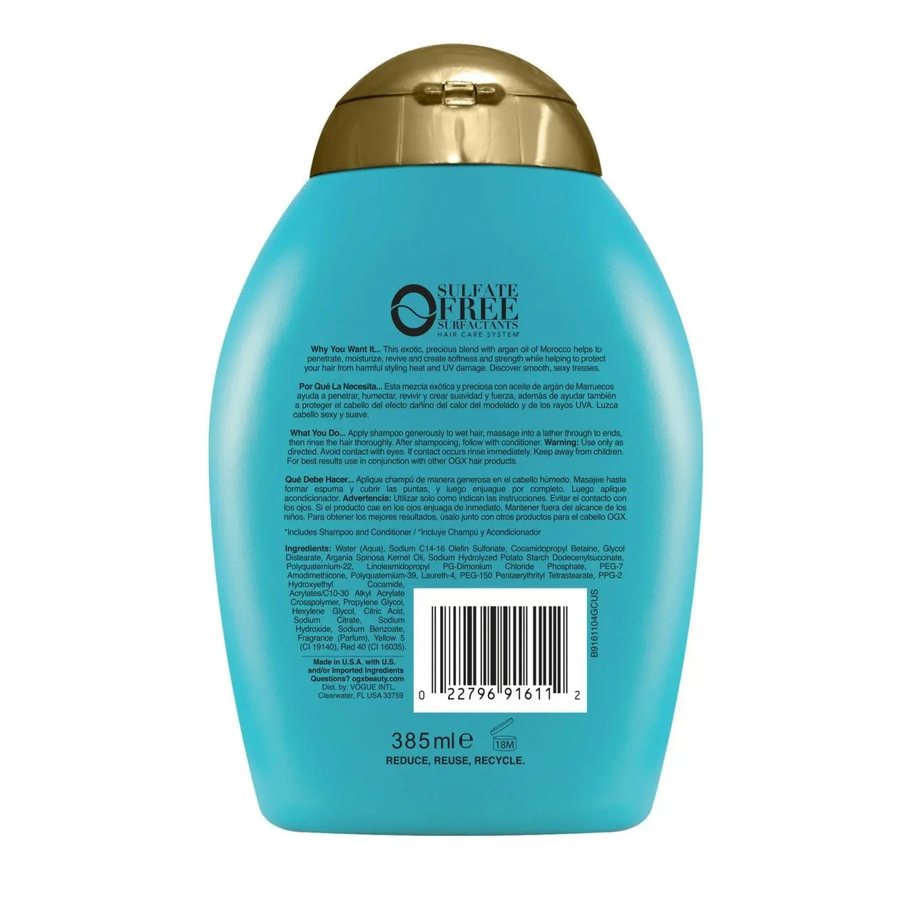 OGX Renewing + Repairing & Shine Argan Oil of Morocco Shampoo For Dry & Damaged Hair 385mL