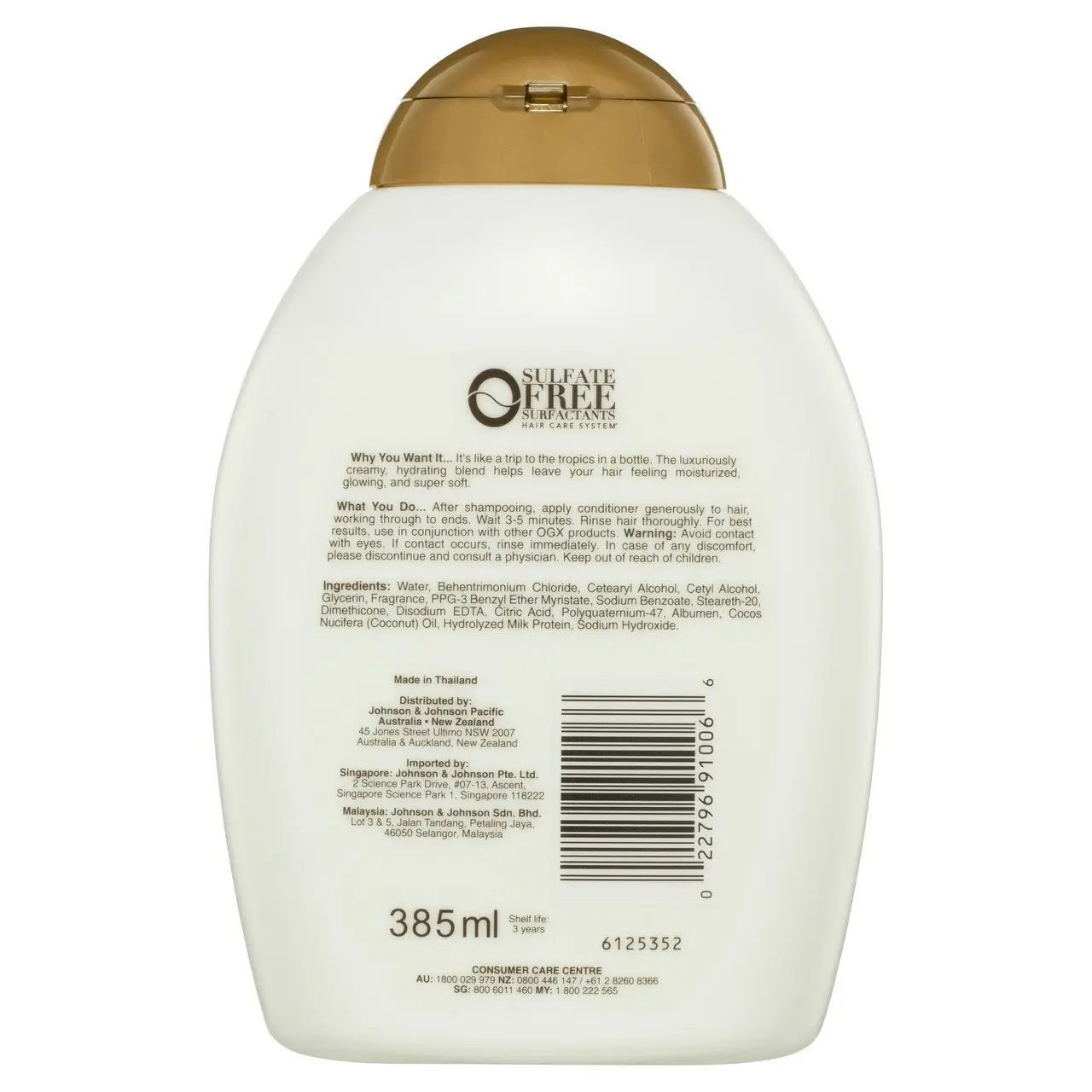 OGX Nourishing + Hydrating Coconut Milk Conditioner For Dry Hair 385mL