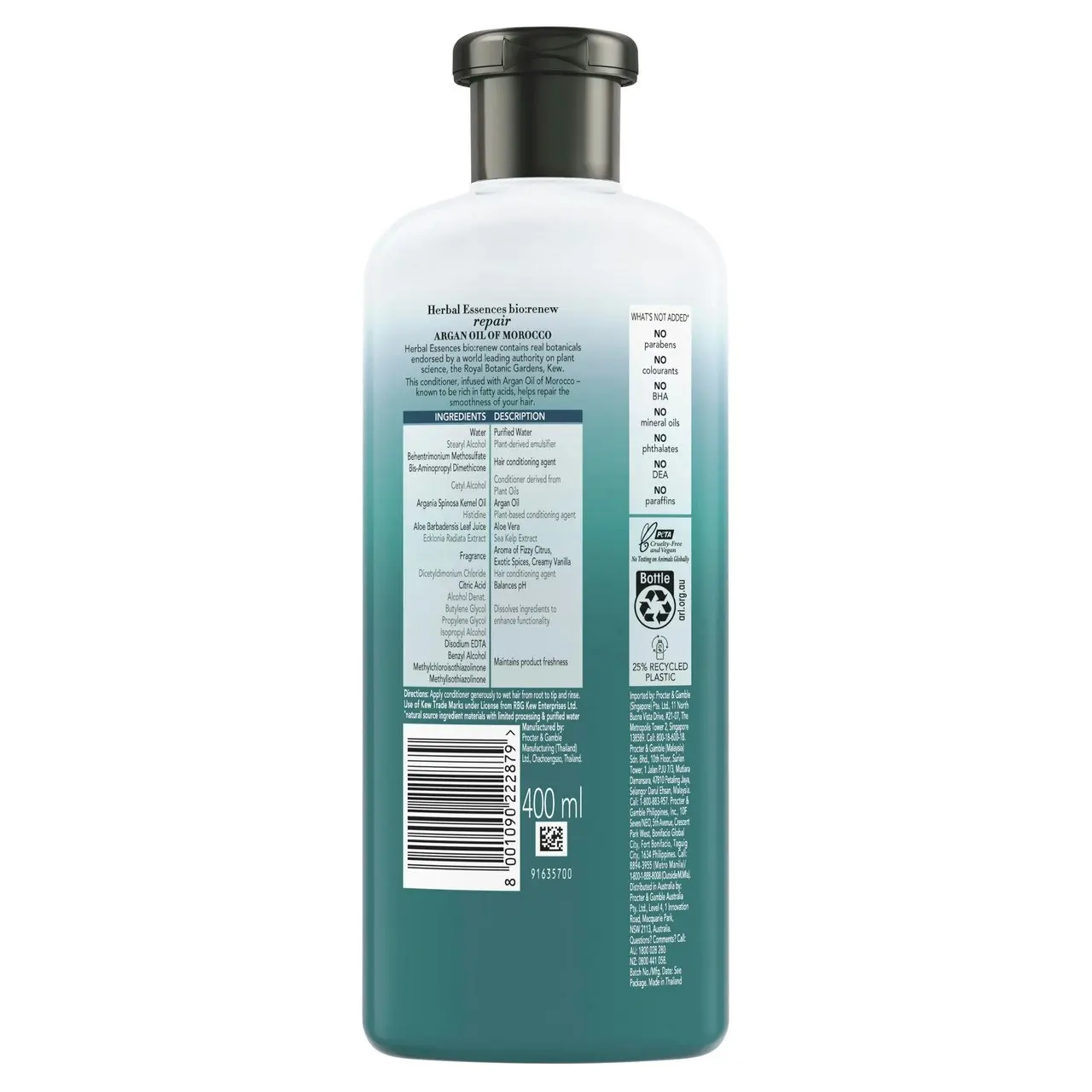 Herbal Essences Bio: Renew Argan Oil of Morocco Repair 90% Natural Origin Conditioner 400 ml