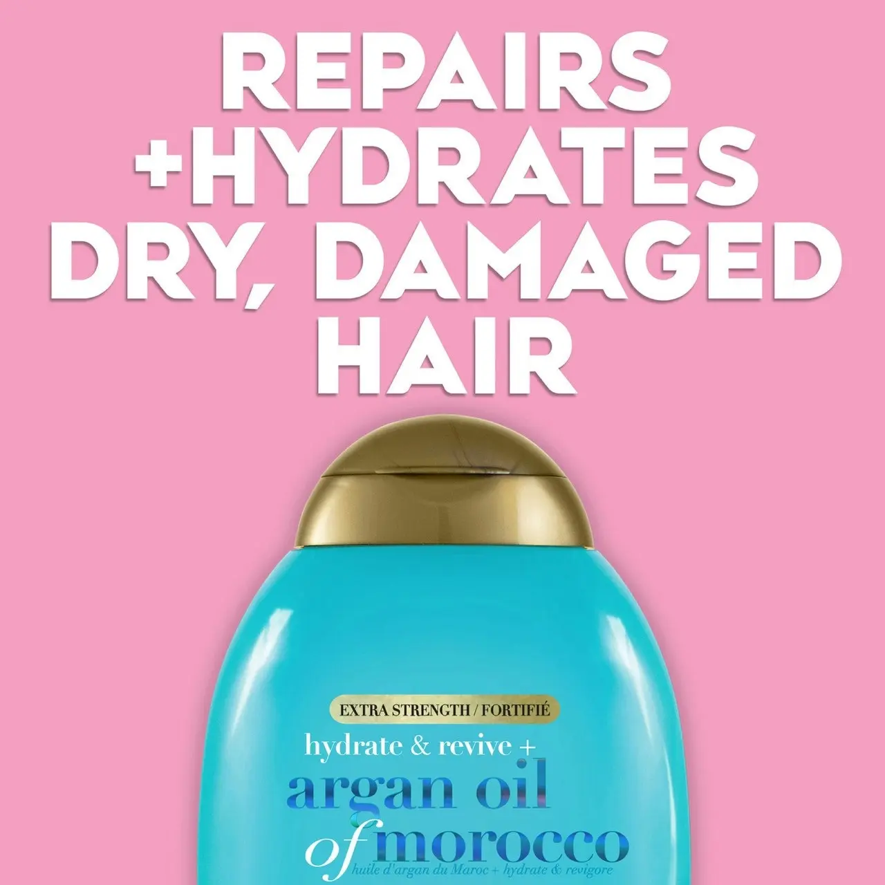 OGX Extra Strength Hydrate & Repair + Argan Oil of Morocco Shampoo For Damaged Hair 385mL