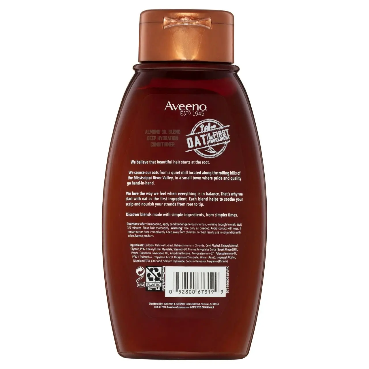 Aveeno Deep Hydration Almond Oil Blend Conditioner For Scalp Soothing & Gentle Cleansing 354mL