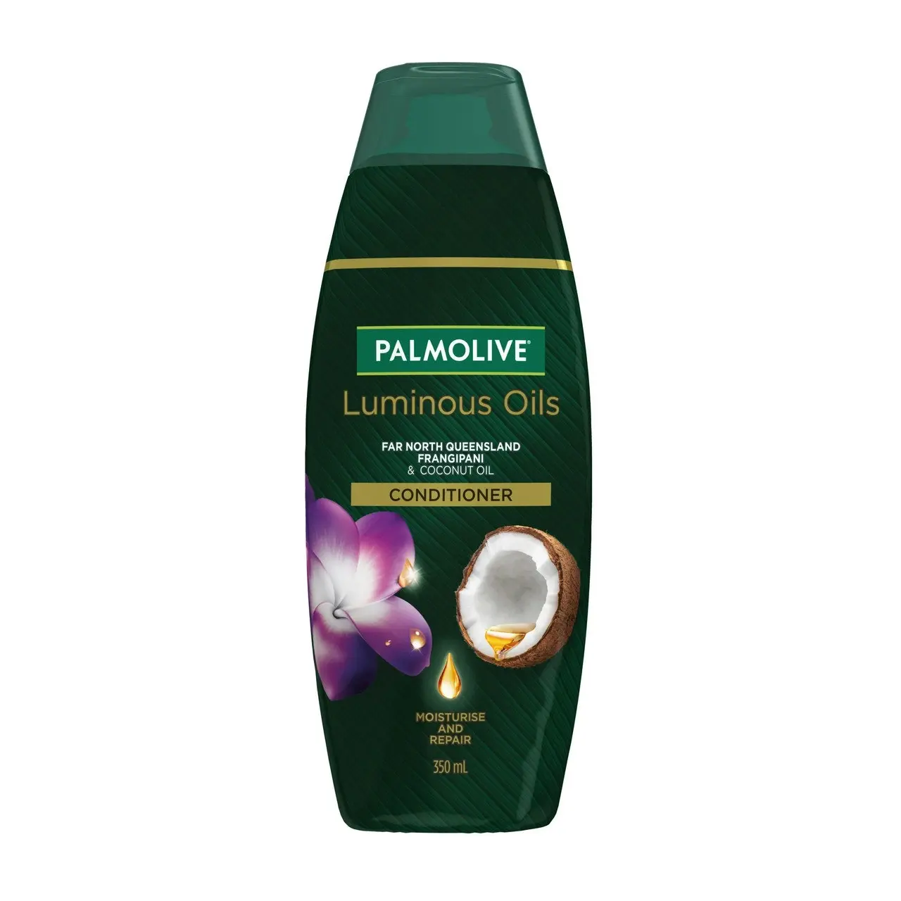 Palmolive Luminous Oils Hair Conditioner, Northern New South Wales Frangipani & Coconut Oil, 350mL, Moisturise and Repair