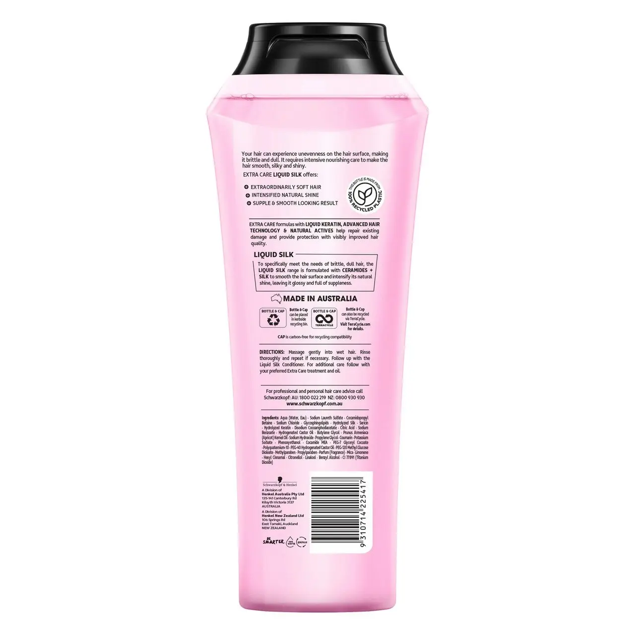 Schwarzkopf Extra Care Liquid Silk Smoothing Shampoo 400mL