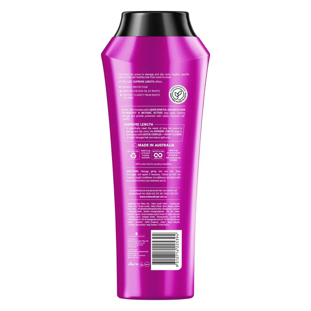 Schwarzkopf Extra Care Supreme Length Fortifying Shampoo 400mL