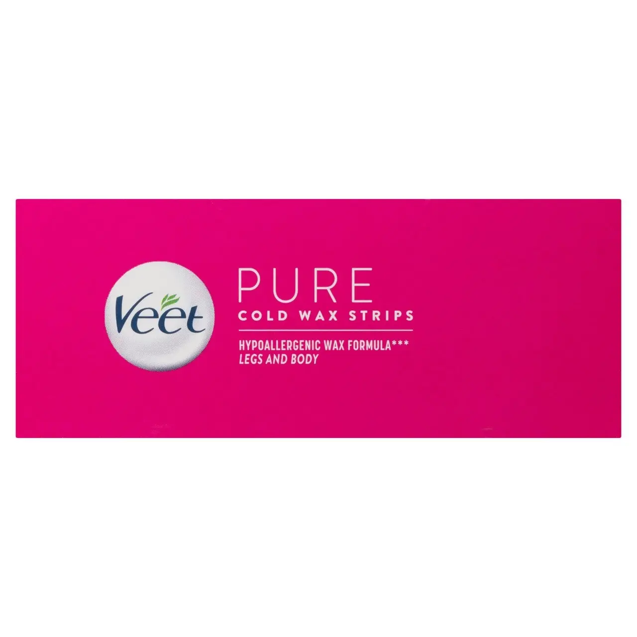 Veet Pure Hair Removal Cold Wax Strips Legs and Body Sensitive Skin 40 Pack