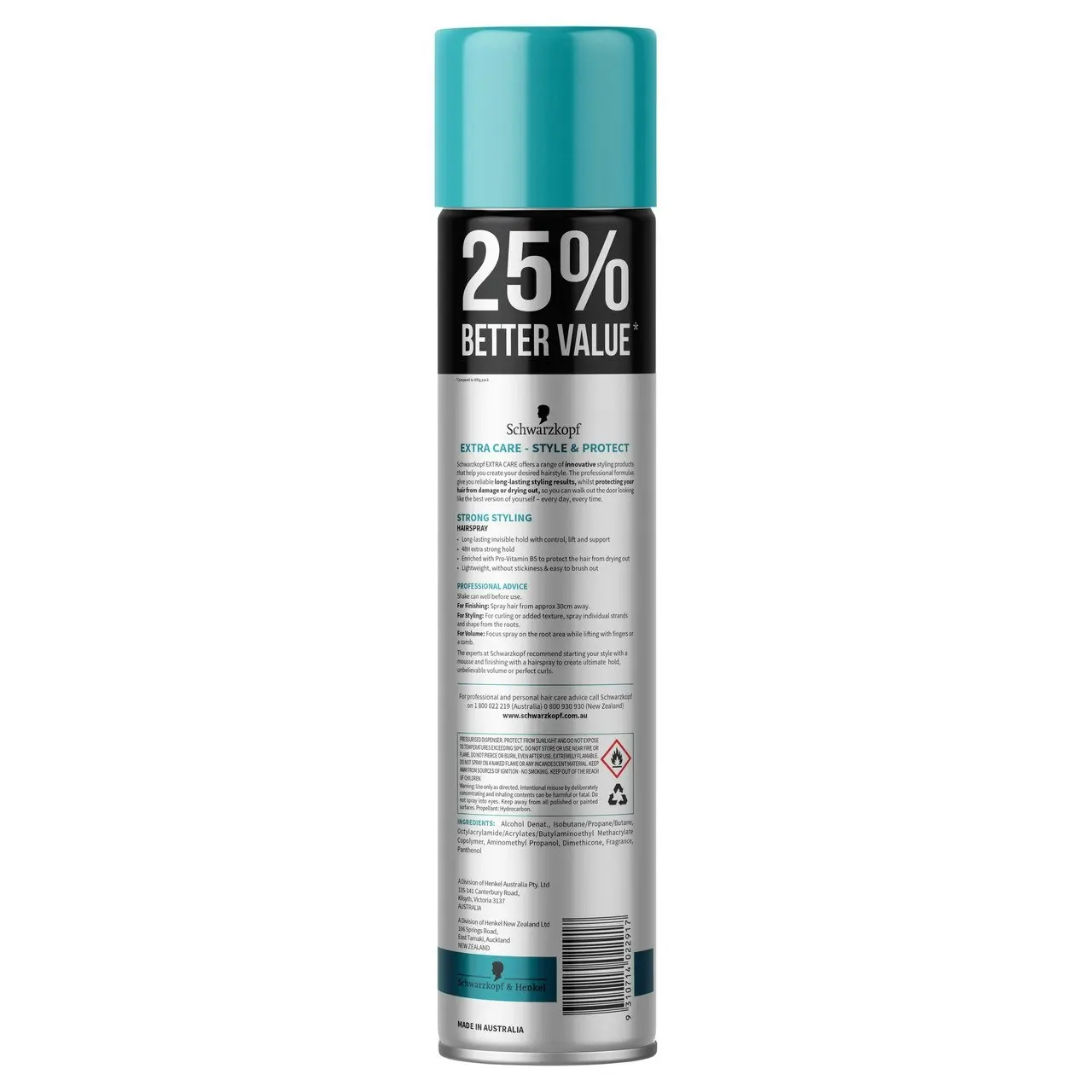 Schwarzkopf Extra Care Strong Styling Hairspray 500g