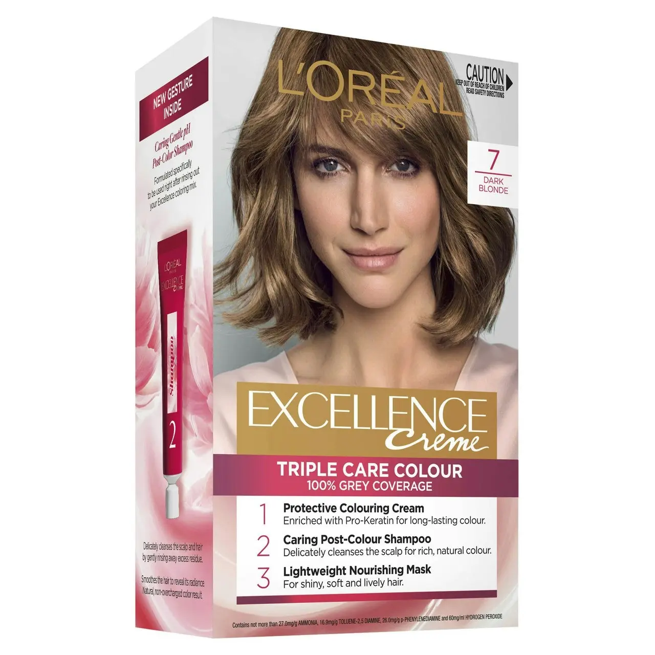 L'Oreal Paris Excellence Creme Permanent Hair Colour - 7 Dark Blonde