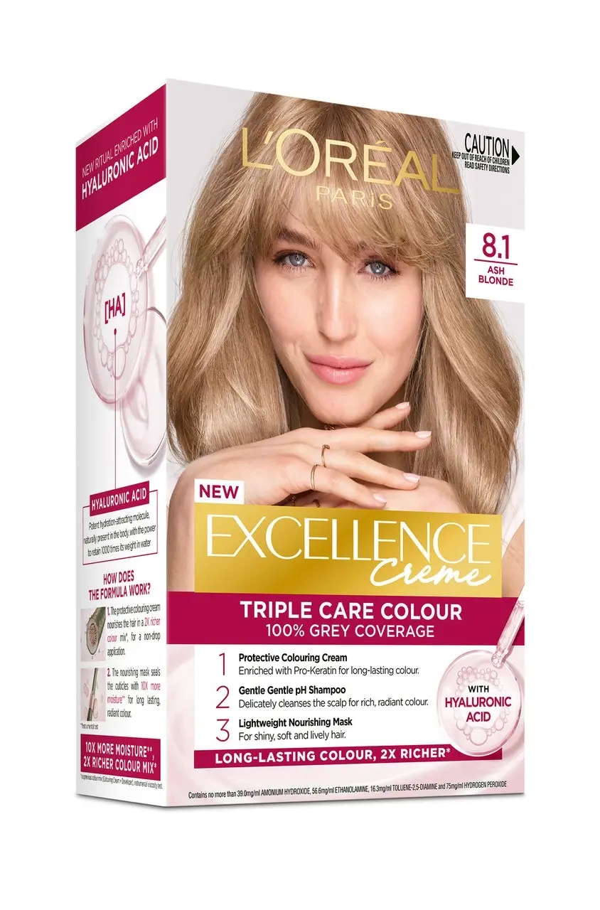 L'Oreal Paris Excellence Creme Permanent Hair Colour - 8.1 Ash Blonde