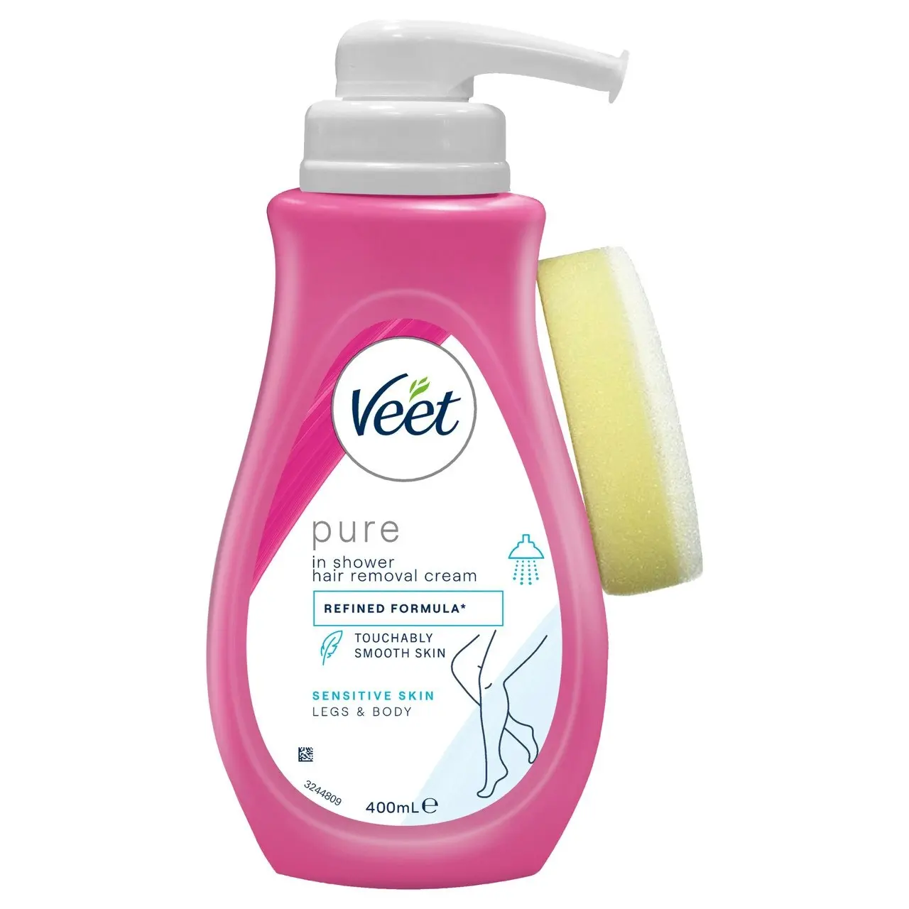 Veet Pure In Shower Hair Removal Cream for Sensitive Skin 400ml