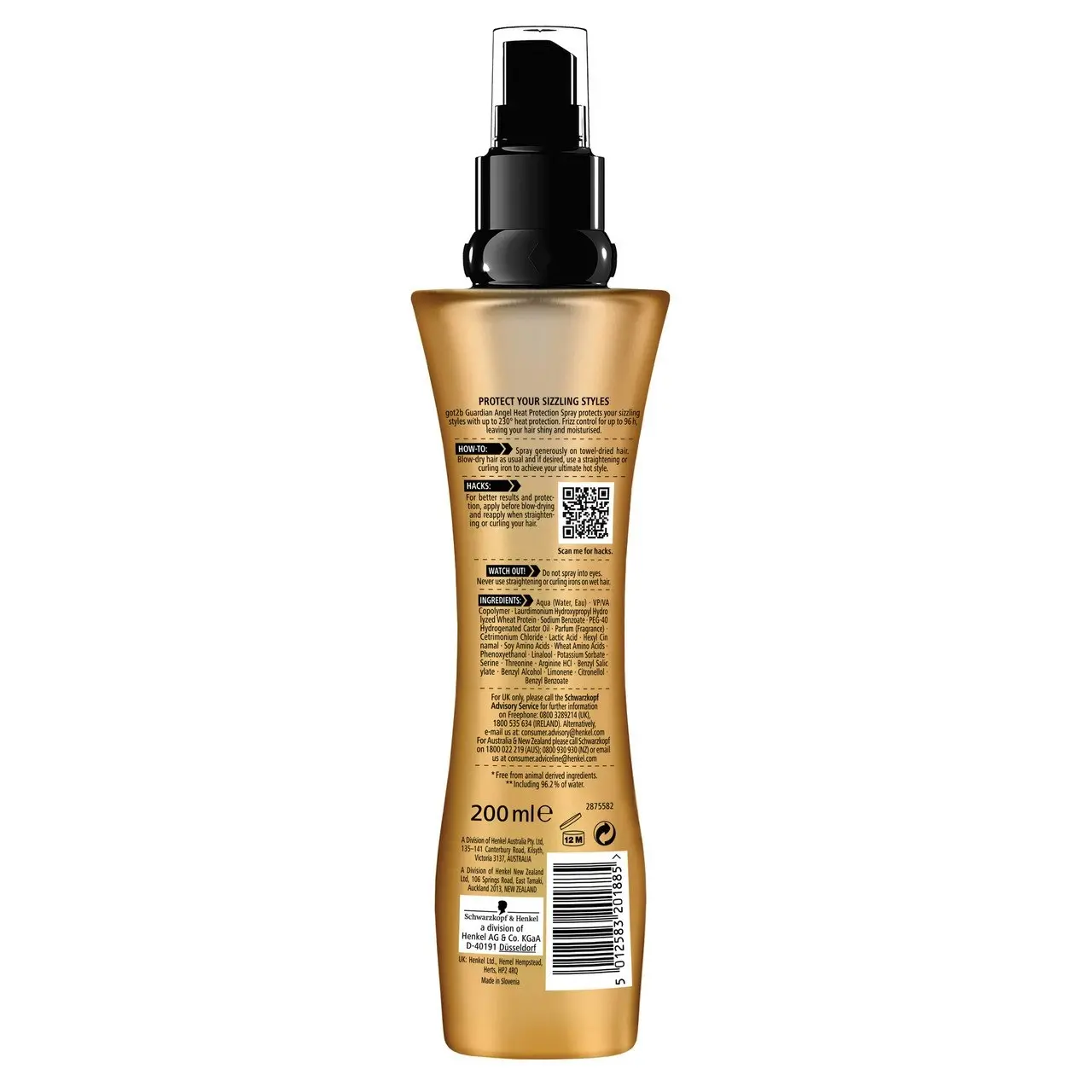 Schwarzkopf got2b Guardian Angel Heat Protection Spray 200mL