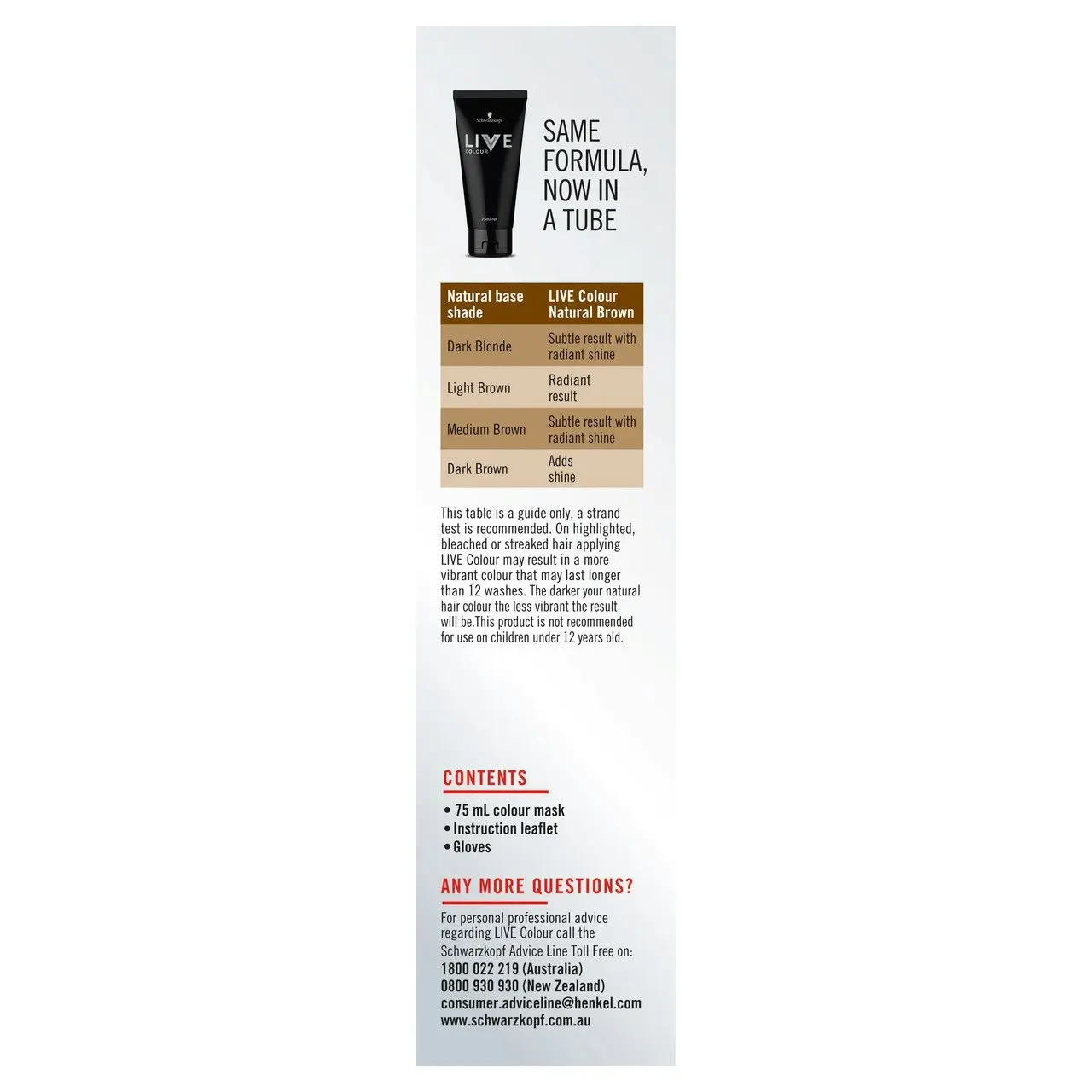 Schwarzkopf Live Colour Natural Brown 75mL