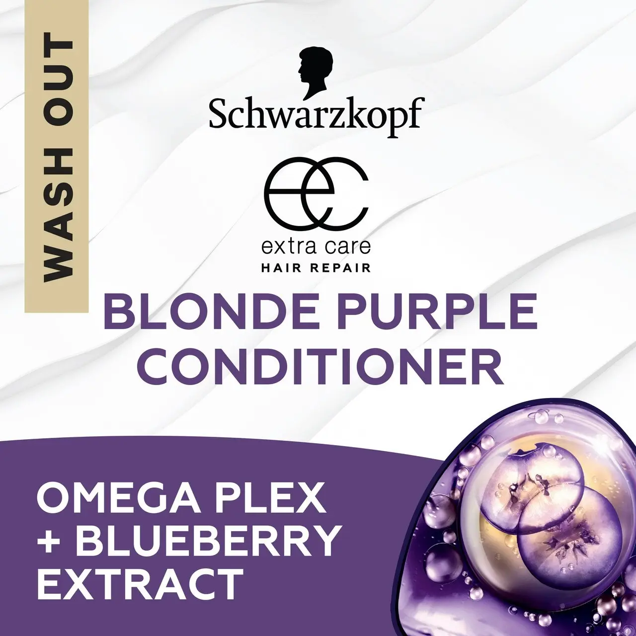 Schwarzkopf Extra Care Blonde Anti-Yellow Toning Purple Conditioner 250mL