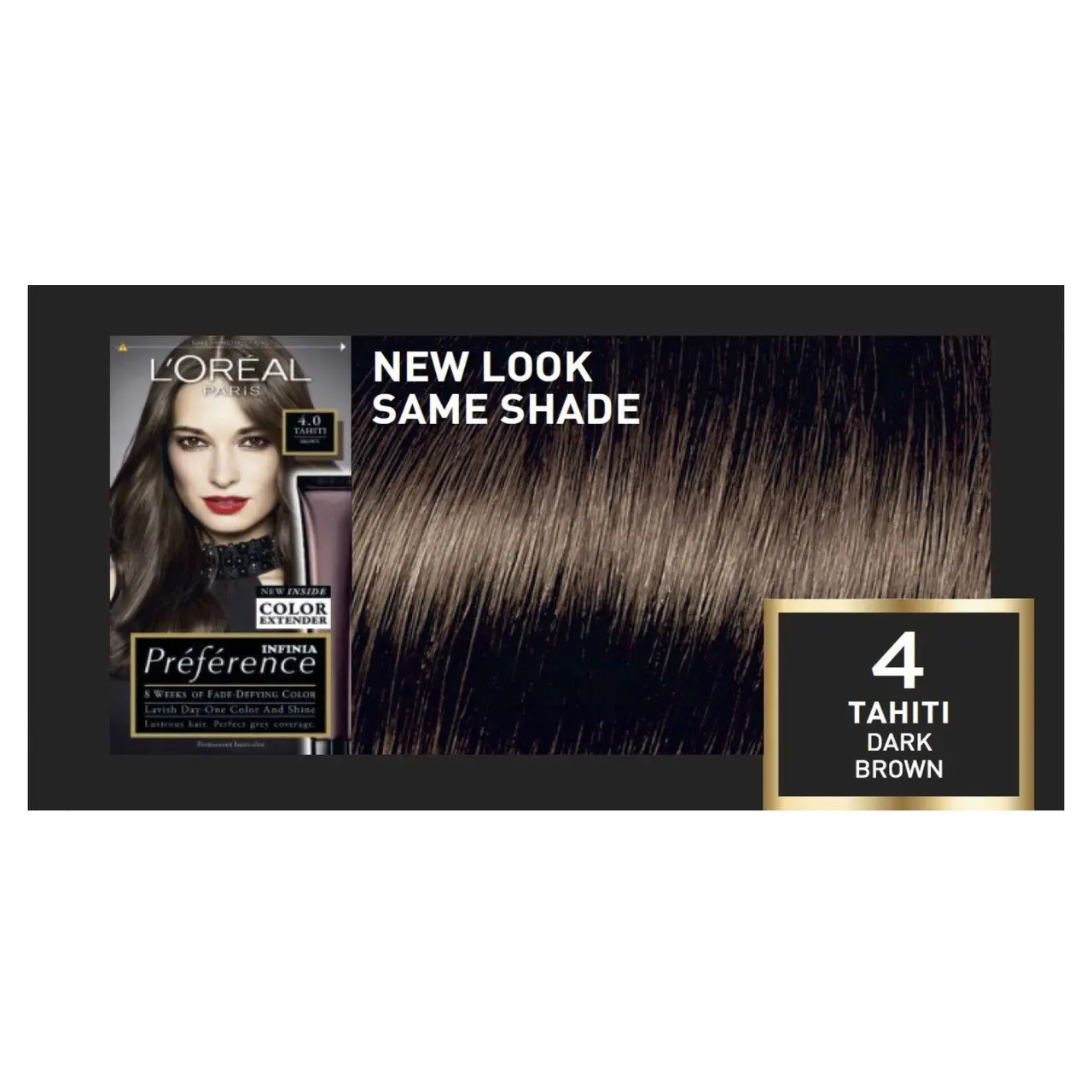 L'Oreal Paris Preference Permanent Hair Colour - 4 Tahiti (Dark Brown)