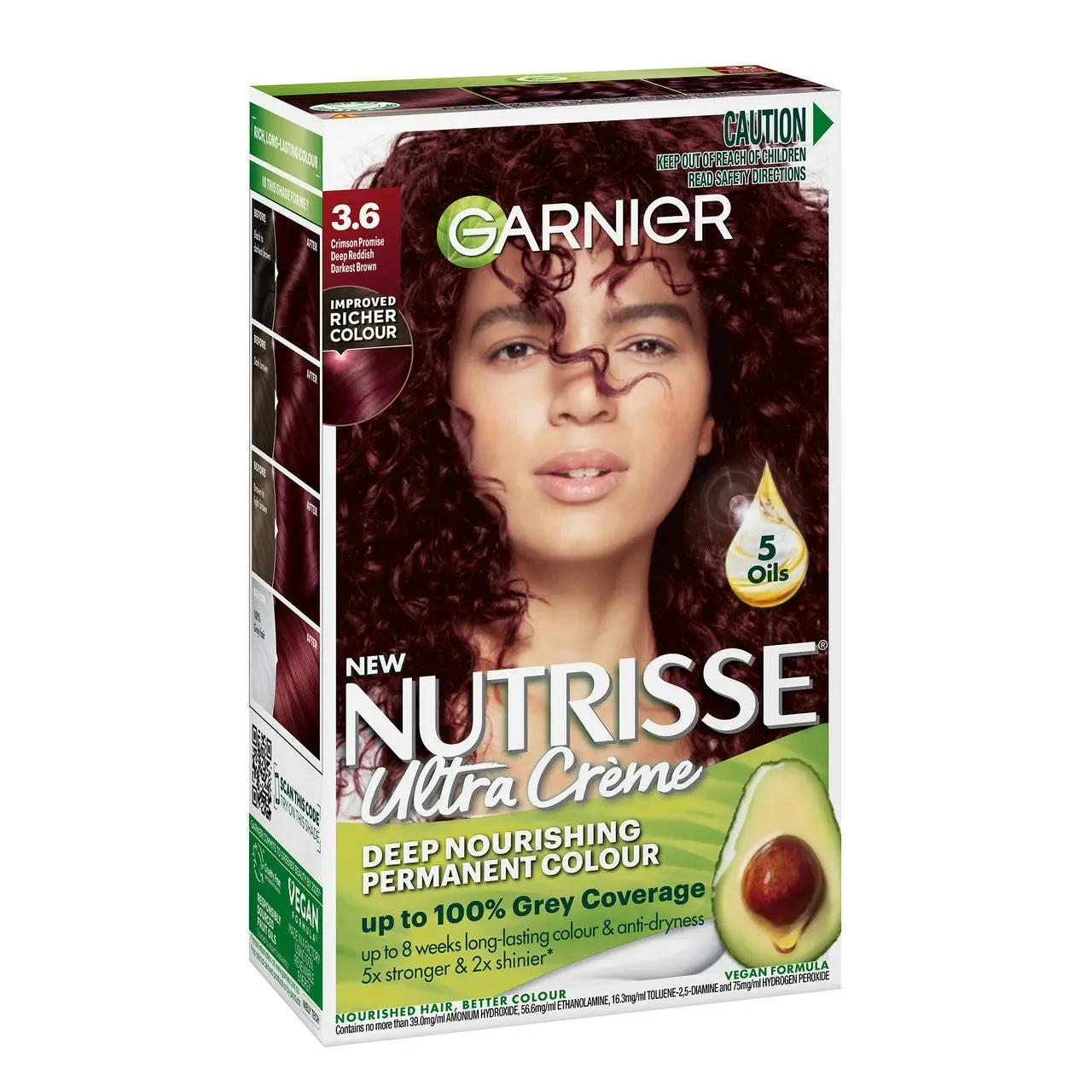 Garnier Nutrisse Permanent Hair Colour - 3.6 Crimson Promise