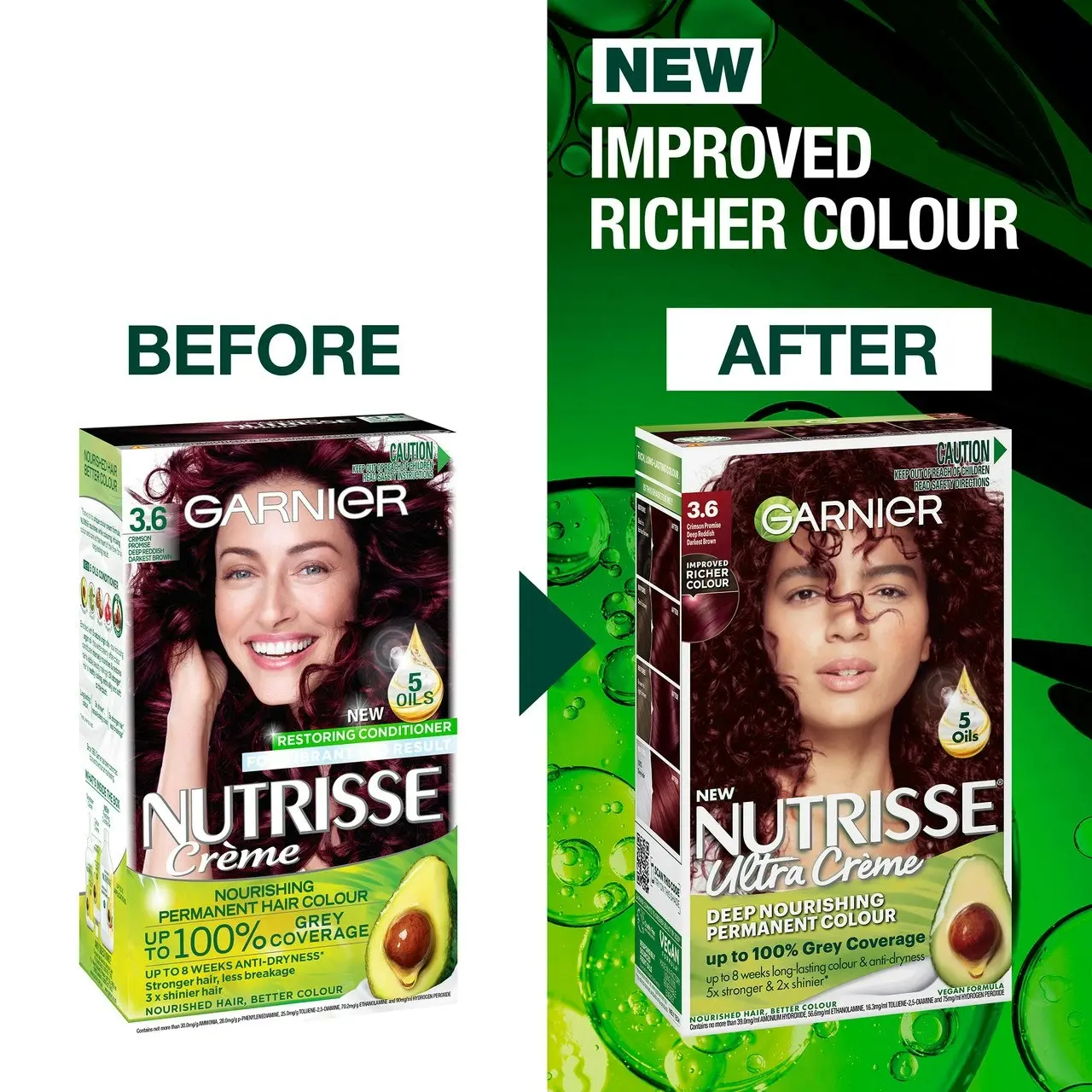 Garnier Nutrisse Permanent Hair Colour - 3.6 Crimson Promise