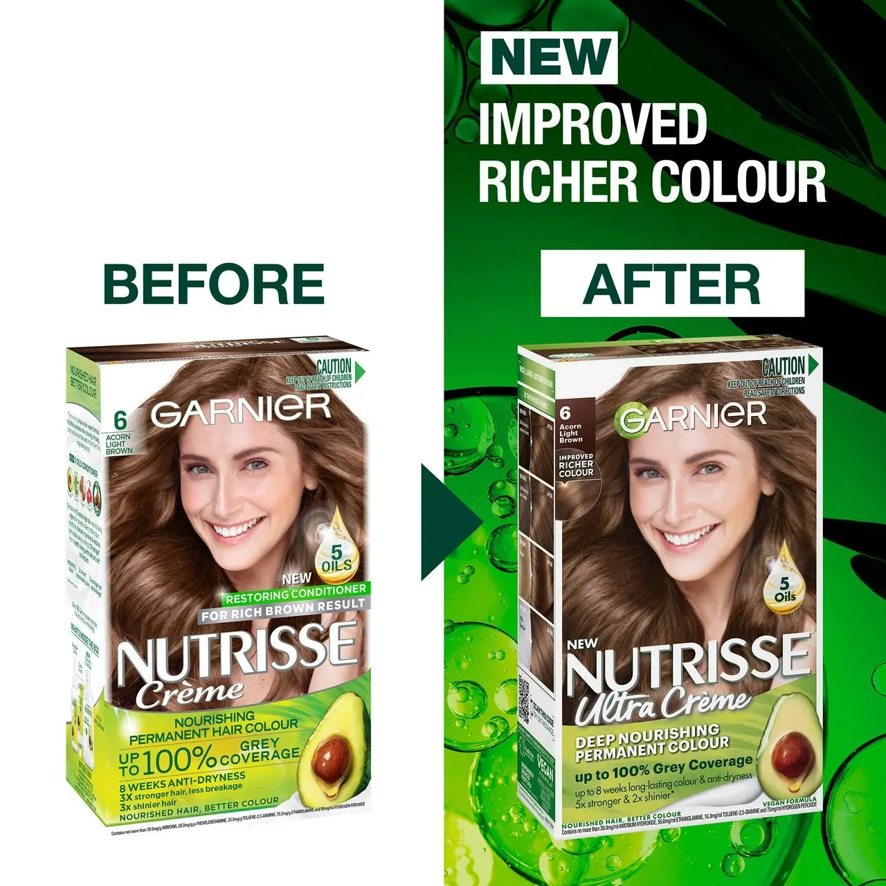 Garnier Nutrisse Permanent Hair Colour - 6 Acorn