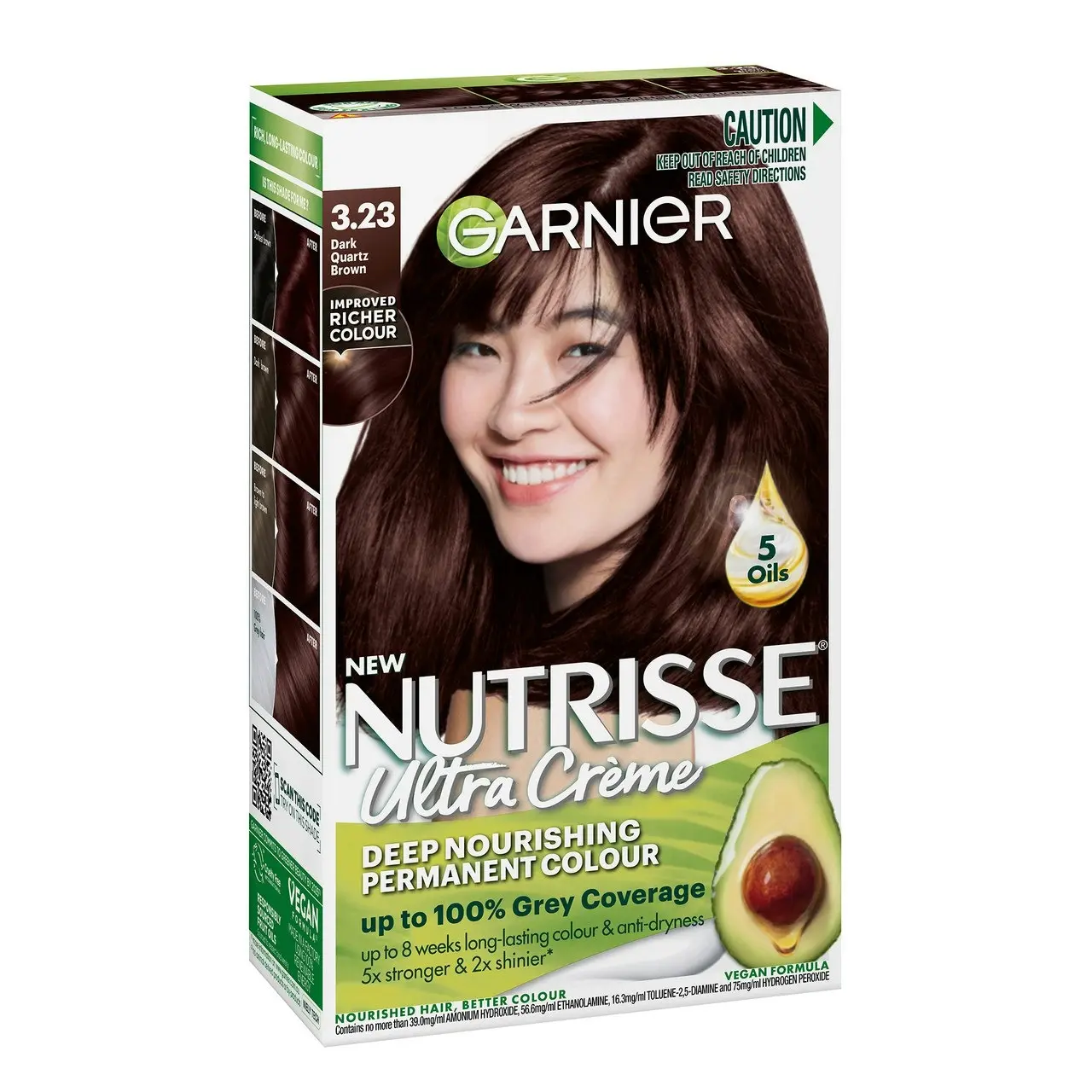 Garnier Nutrisse Permanent Hair Colour - 3.23 Dark Quartz Brown