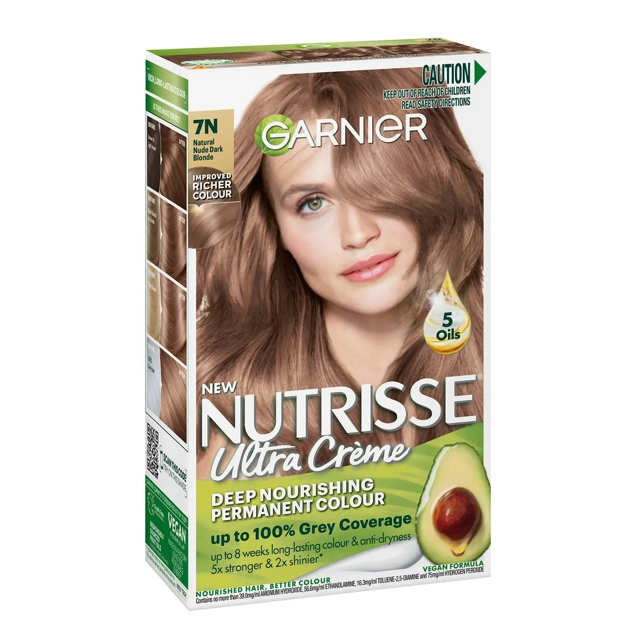 Garnier Nutrisse Permanent Hair Colour - 7N Natural Nude Dark Blonde