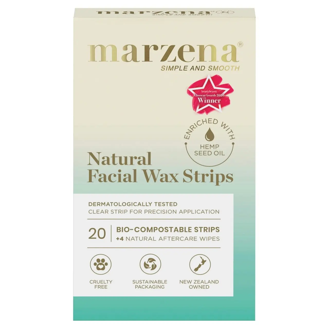 Marzena Natural Facial Wax Strips 20 Pack