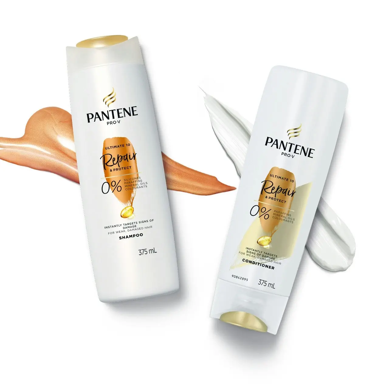 Pantene Pro-V Ultimate 10 Repair & Protect Shampoo: Stengthening Shampoo for Damaged Hair 375 ml