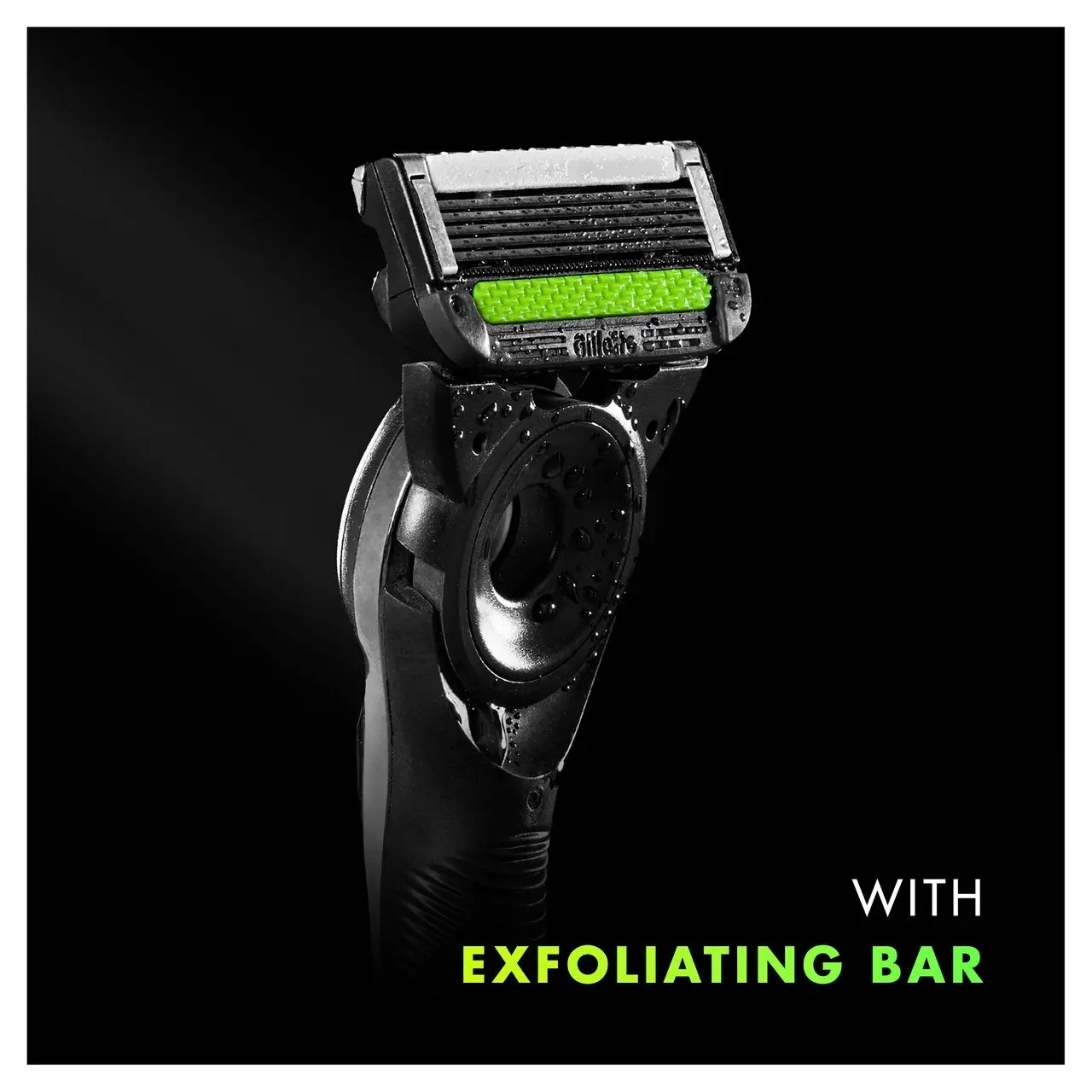 Gillette Labs with Exfoliating Bar Razor for men, 1 Handle, 2 Razor Blade Refills, and Premium Magnetic Stand