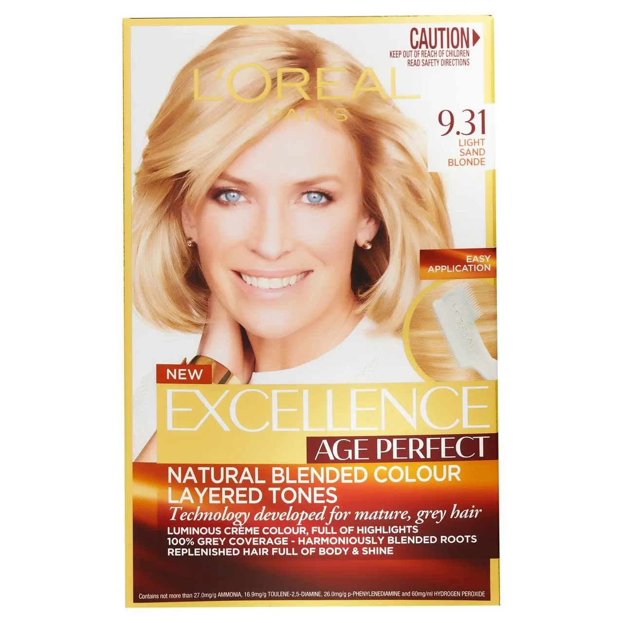 L'Oreal Paris Excellence Age Perfect Permanent Hair Colour, 9.31 Light Sand Blonde