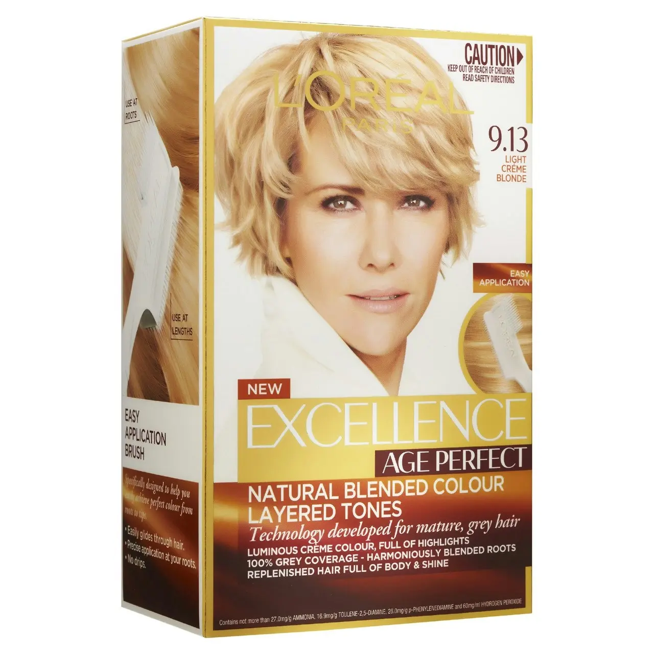 L'Oreal Paris Excellence Age Perfect Permanent Hair Colour, 9.13 Light Creme Blonde