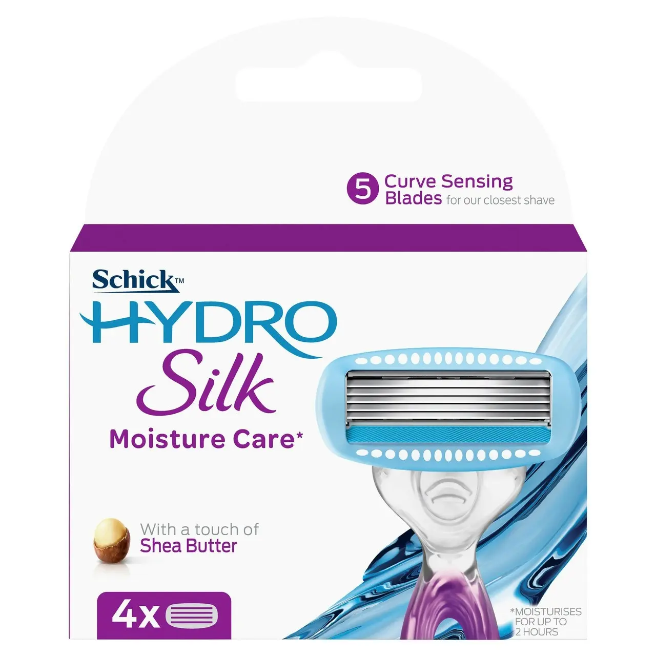 Schick Hydro Silk Razor Refills Moisture Care* 4pk