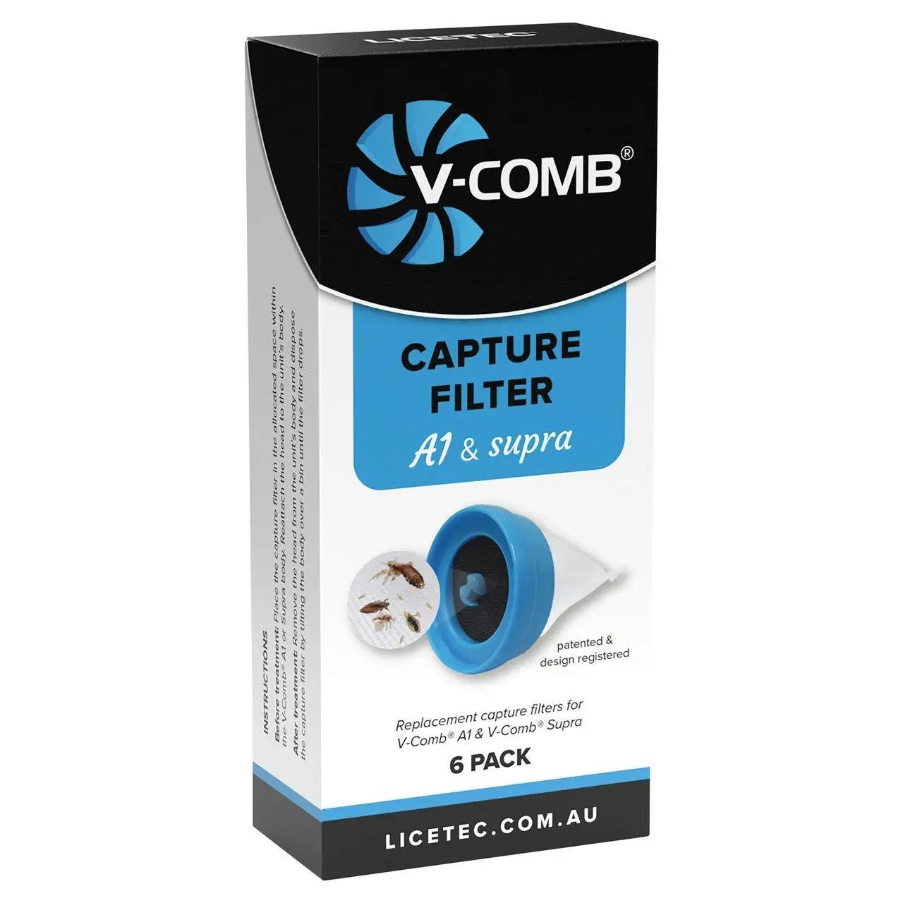 V-Comb A1 & Supra Capture Filters 6pack