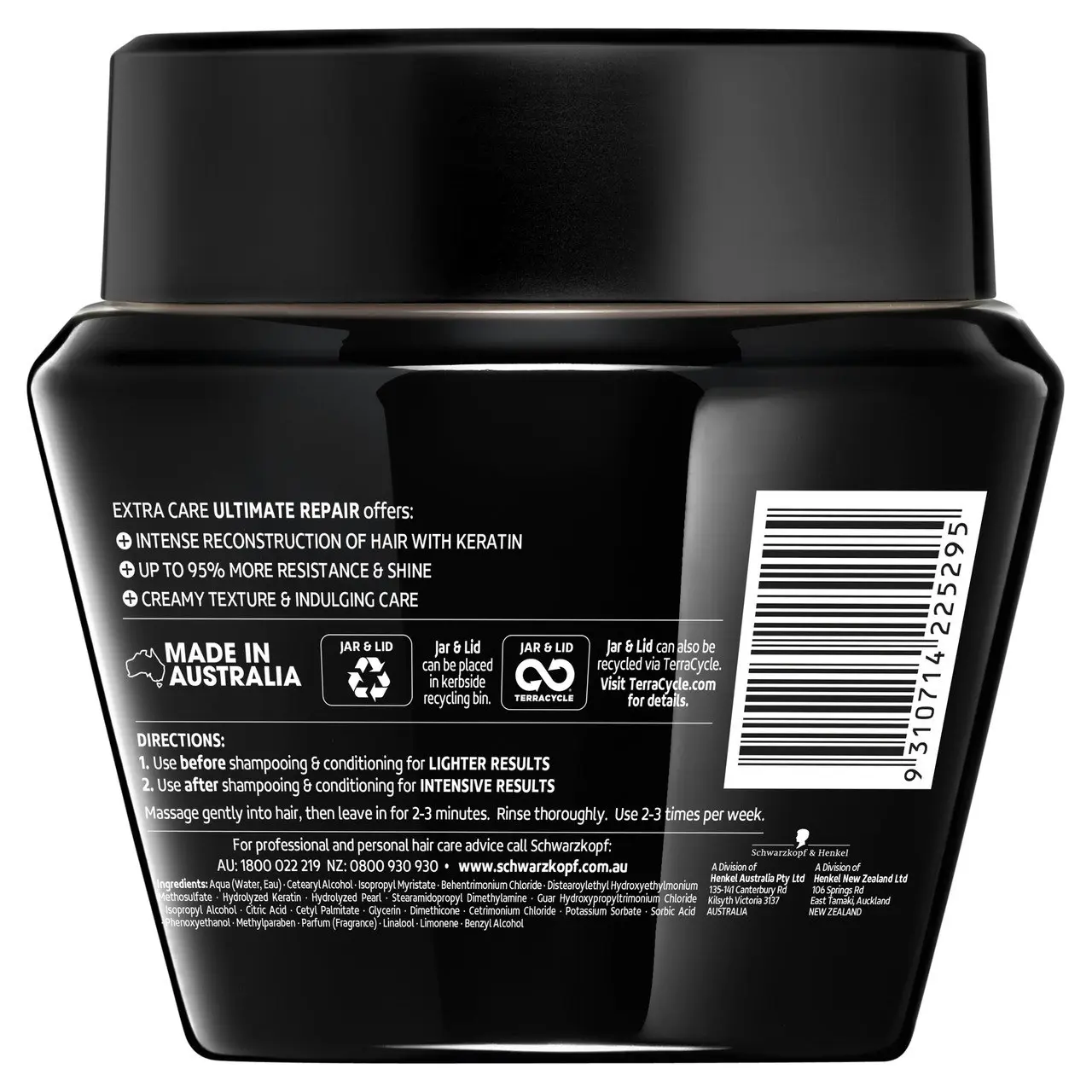 Schwarzkopf Extra Care Ultimate Repair Strengthening Treatment Mask 300mL