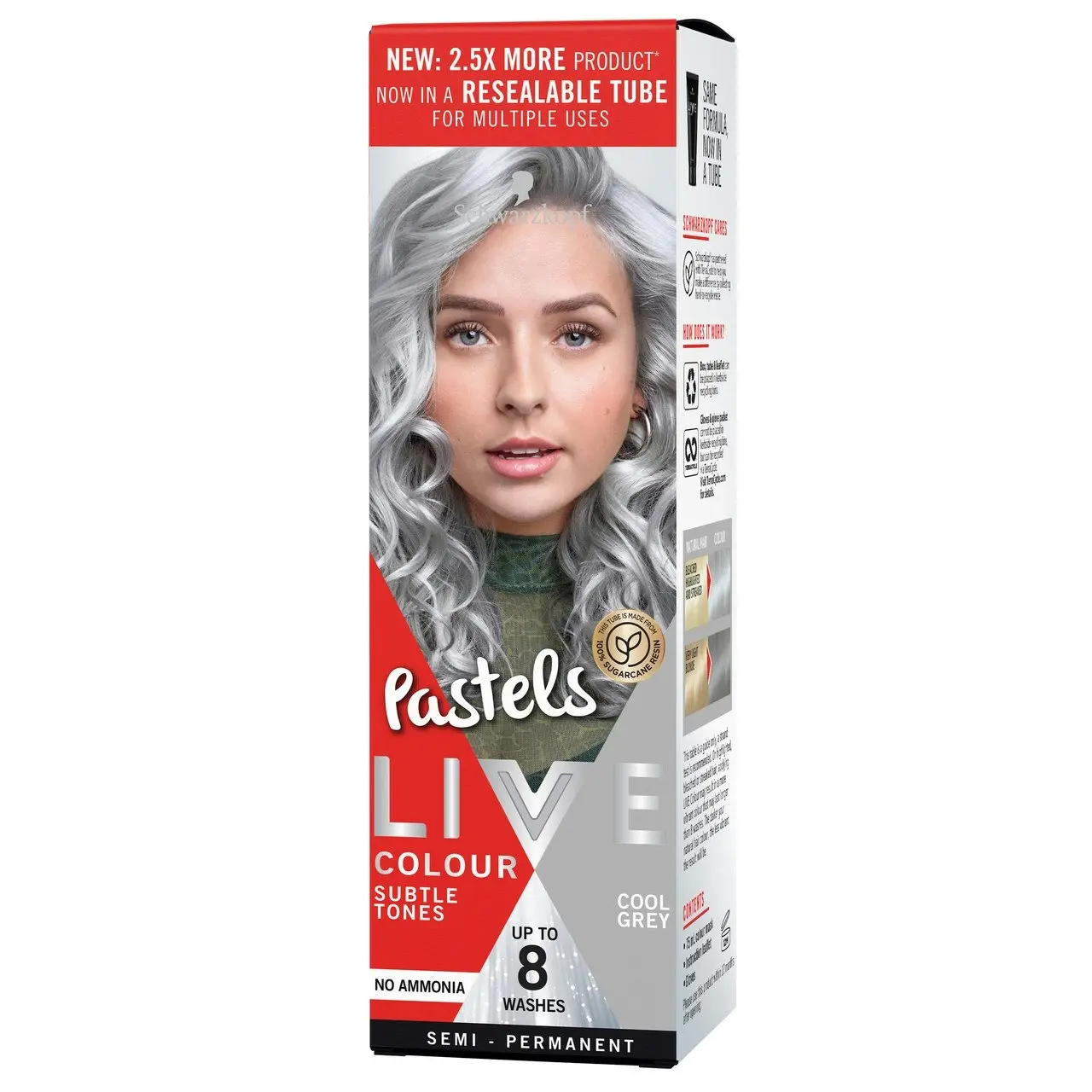 Schwarzkopf LIVE Colour Pastels Cool Grey 75ml