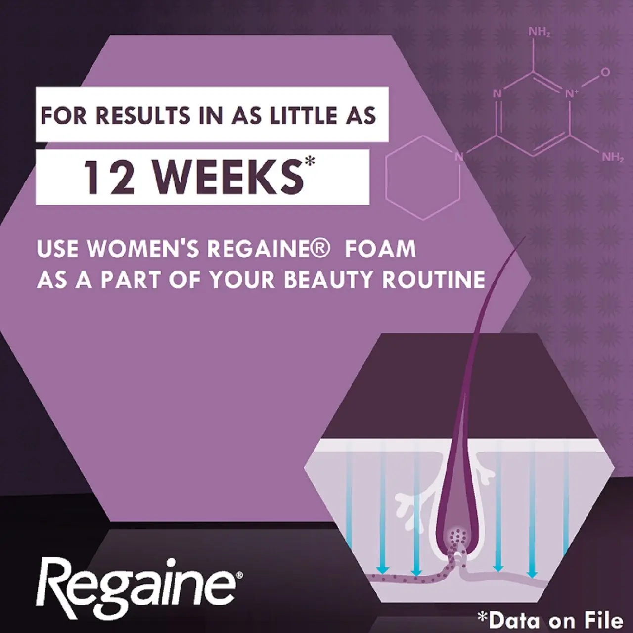 Regaine Women's Extra Strength Minoxidil Foam Hair Regrowth Treatment 60g