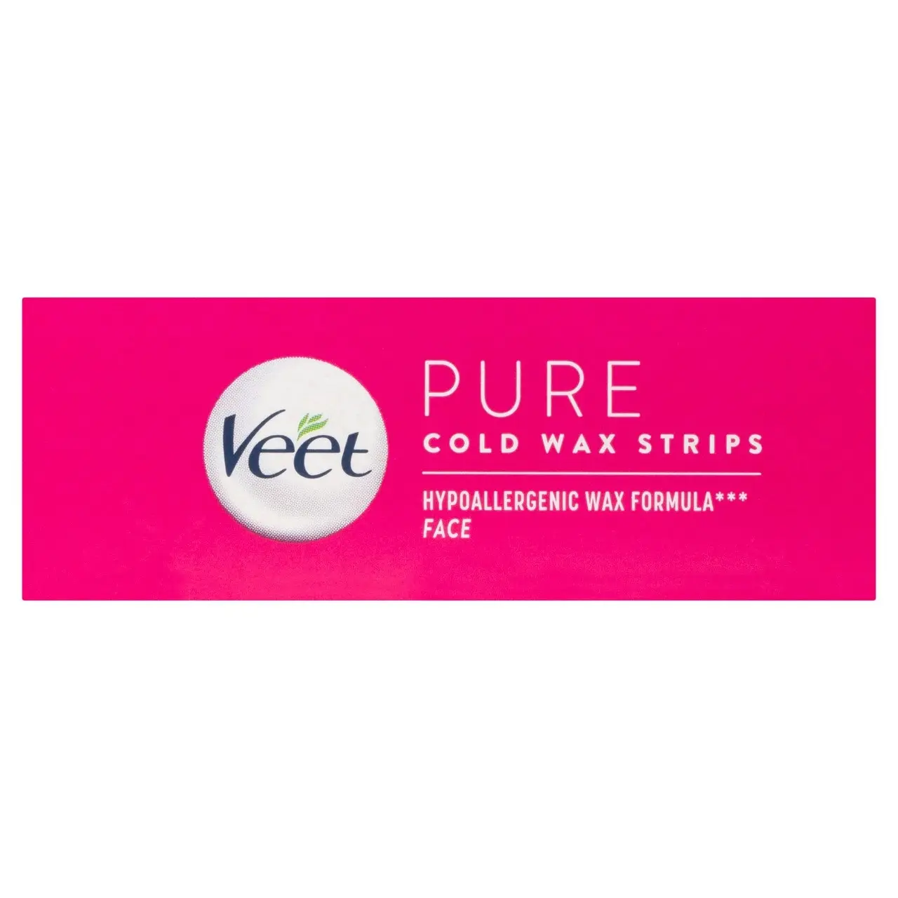 Veet Pure Hair Removal Cold Wax Strips Face Sensitive Skin 20 Pack