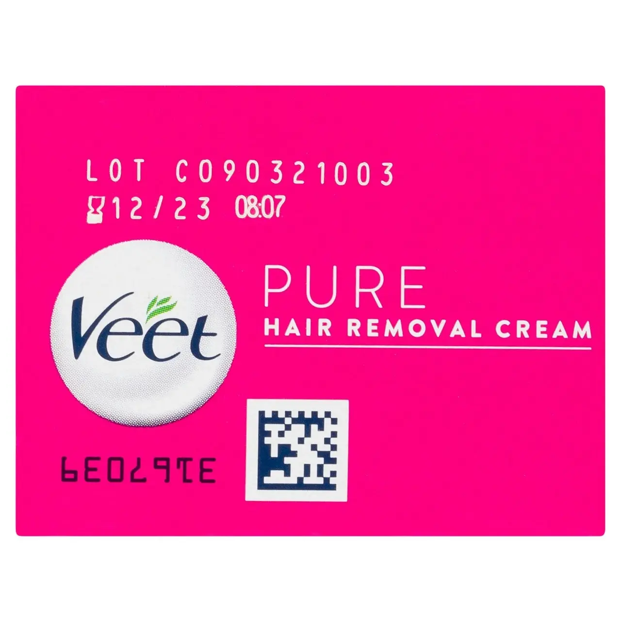 Veet Pure Hair Removal Cream Legs and Body Sensitive Skin 100mL