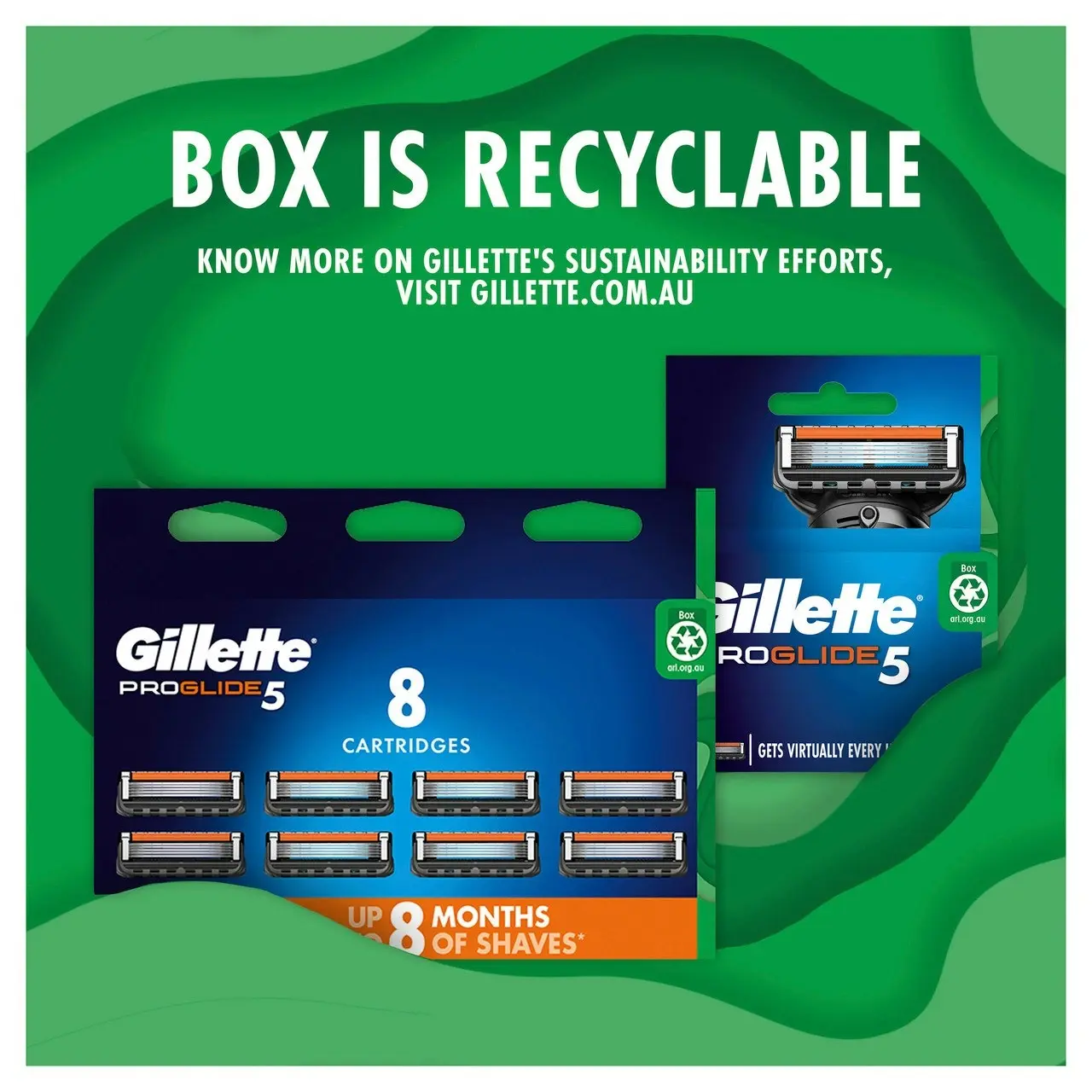 Gillette ProGlide 5 Razor Blades 4 cartridges count, Shave Care