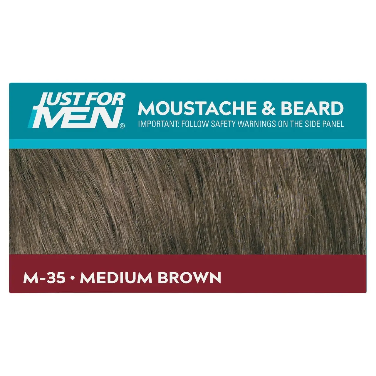 Just For Men Moustache & Beard Brush-In Colour Gel Medium Brown