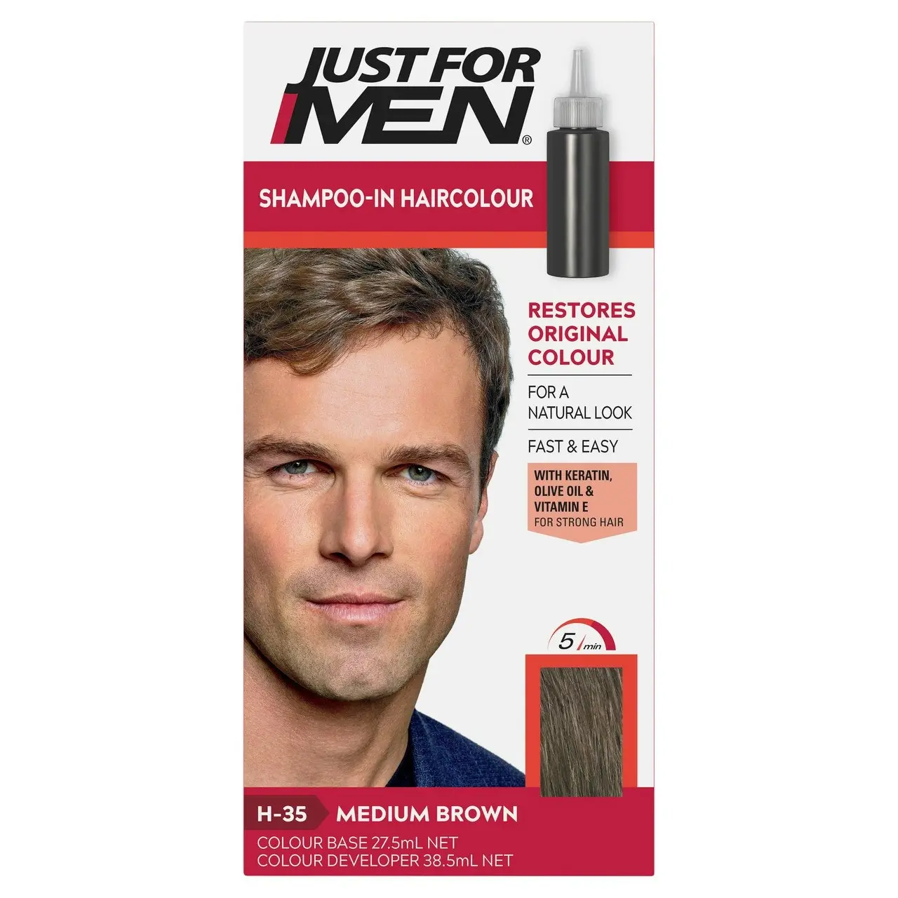 Just For Men Shampoo-In Haircolour Medium Brown