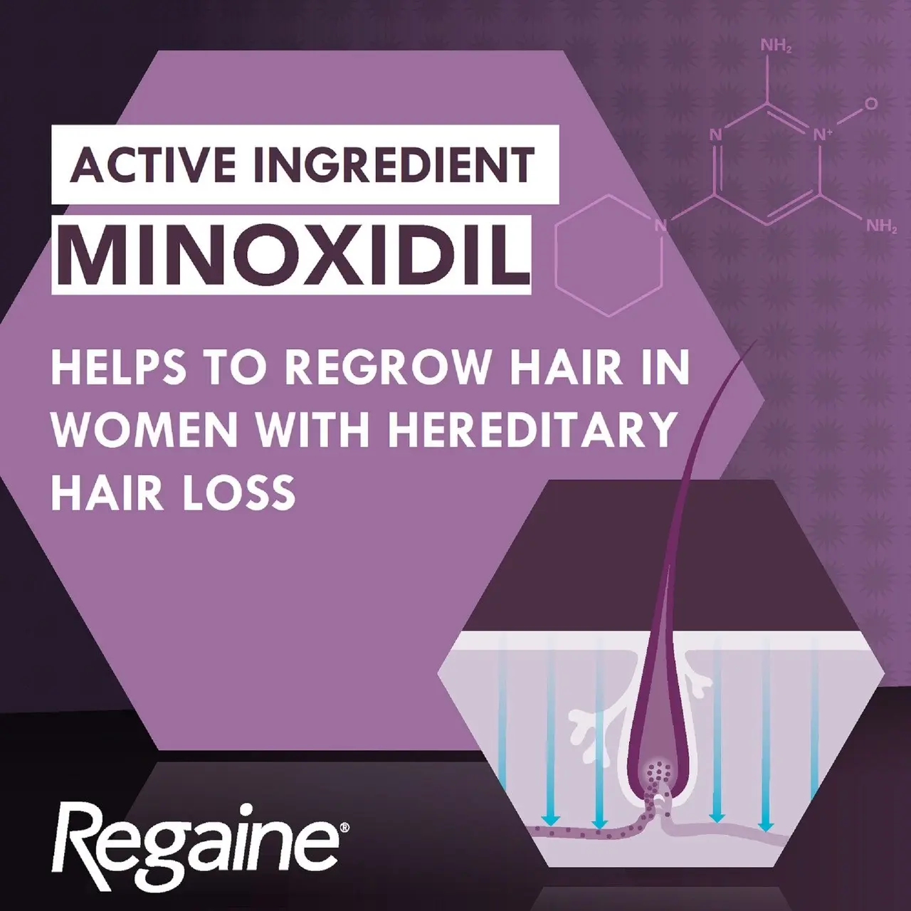 Regaine Women's Extra Strength Minoxidil Foam Hair Regrowth Treatment 2 x 60g