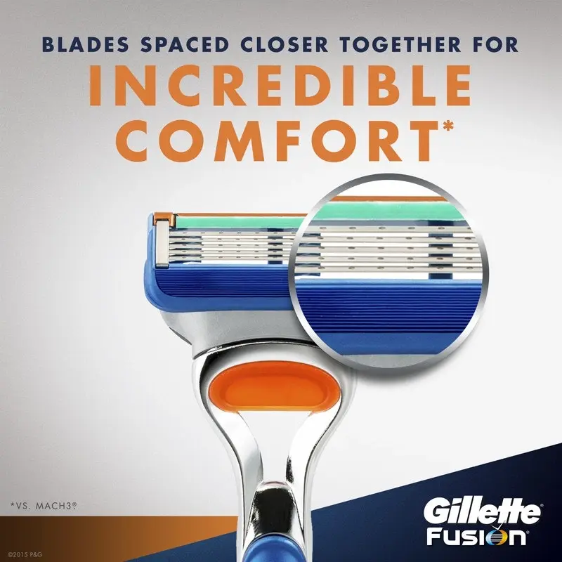 Gillette Fusion5 Razor Blades 4 Cartridges Refills, Shave Care