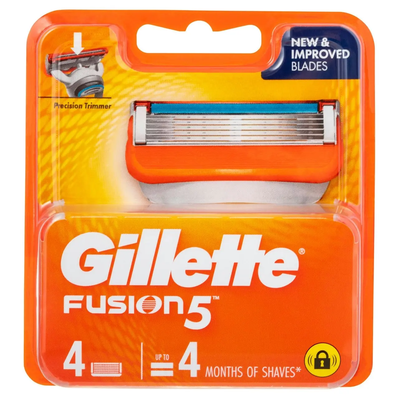 Gillette Fusion5 Razor Blades 4 Cartridges Refills, Shave Care