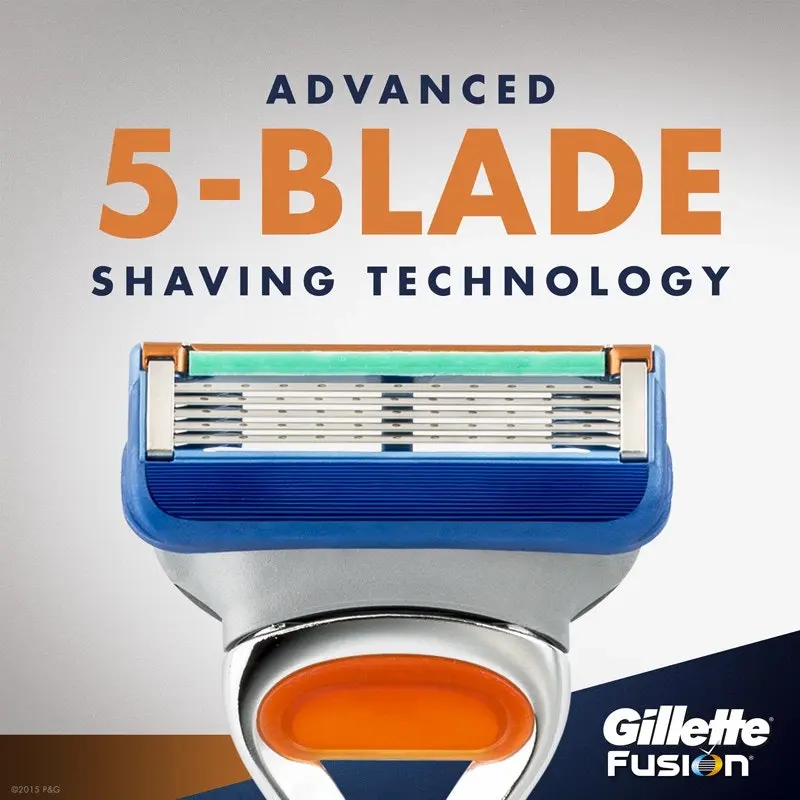 Gillette Fusion5 Razor Blades 4 Cartridges Refills, Shave Care