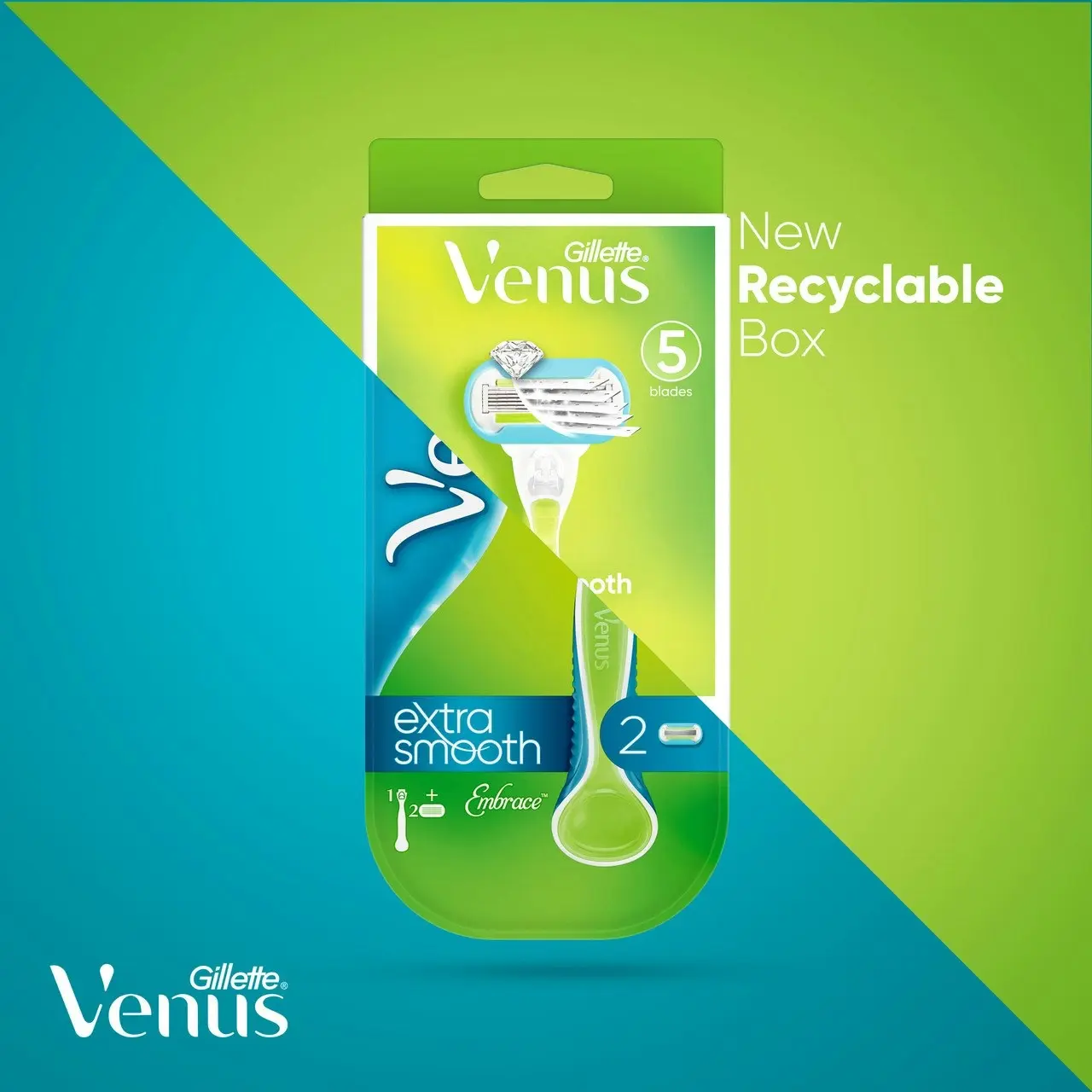 Gillette Venus Deluxe Smooth Swirl & Platinum Refill Blades 4 count