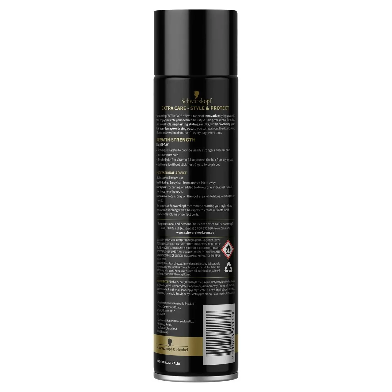 Schwarzkopf Extra Care Keratin Strength Hairspray 250g