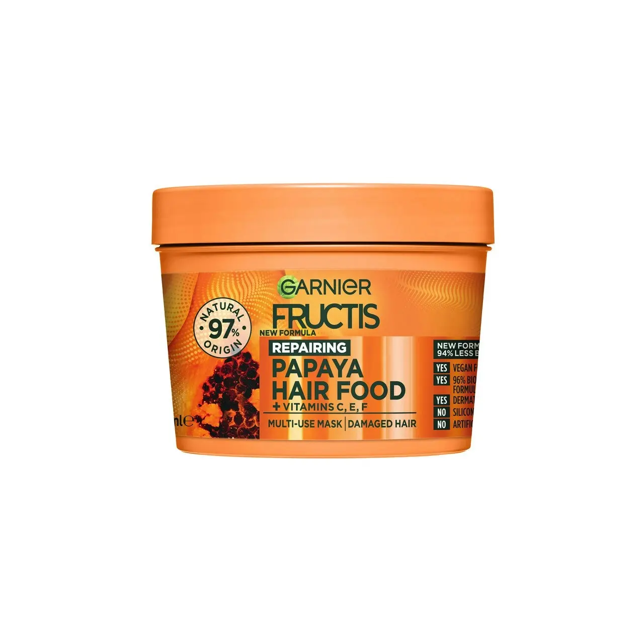 Garnier Fructis Hair Food Repairing Papaya Multi Use Treatment for Damaged Hair  390ml