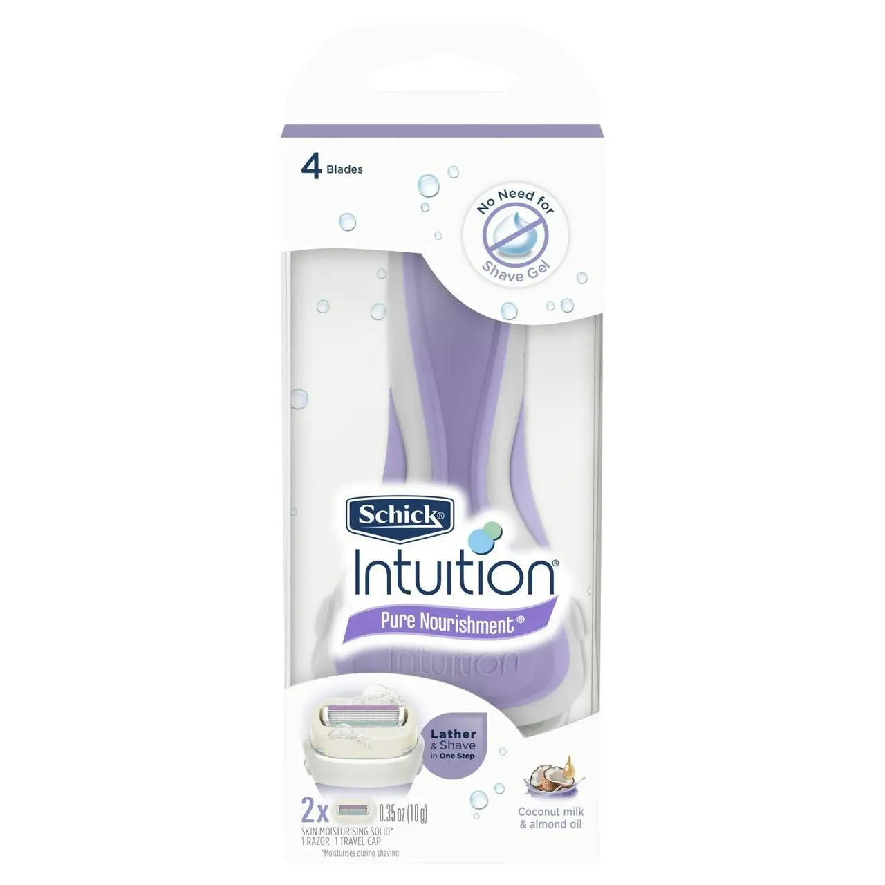 Schick Intuition Pure Nourishment Razor Kit 2pk