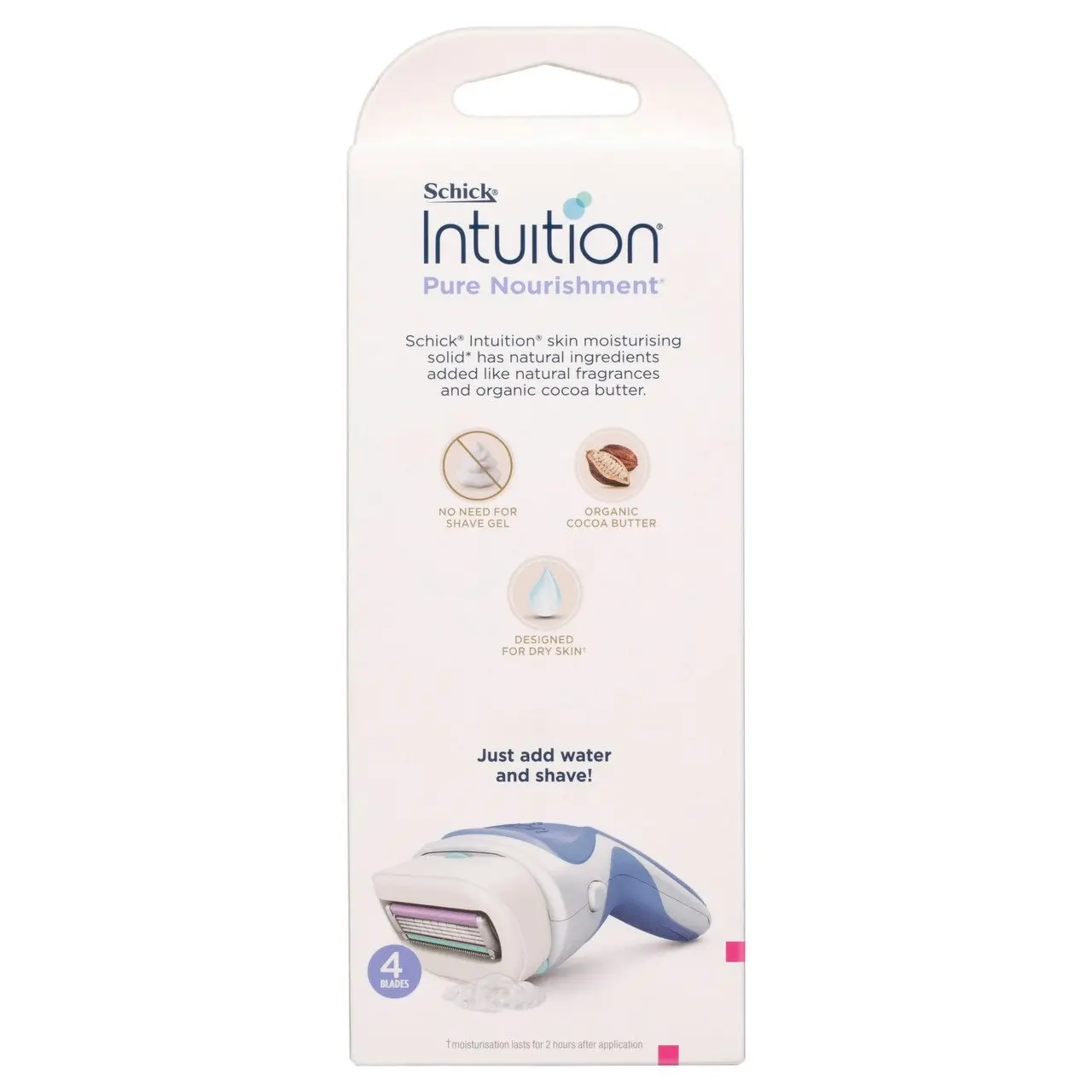 Schick Intuition Pure Nourishment Razor Kit 2pk