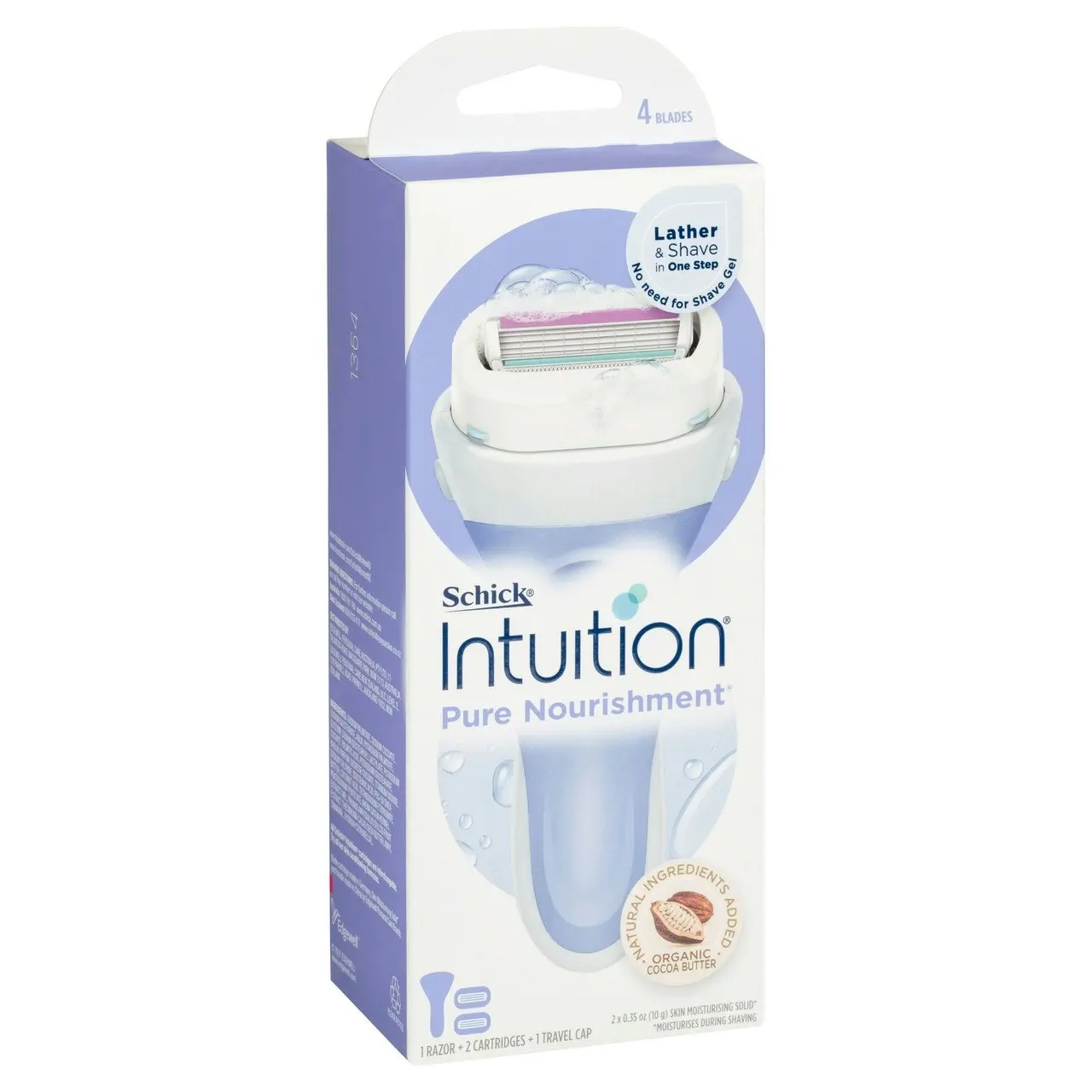 Schick Intuition Pure Nourishment Razor Kit 2pk