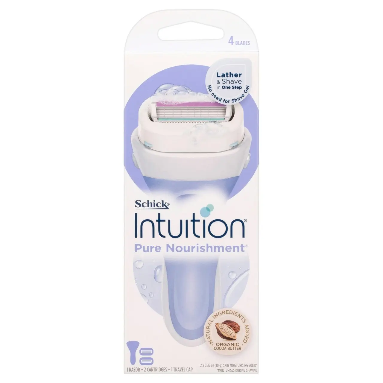 Schick Intuition Pure Nourishment Razor Kit 2pk