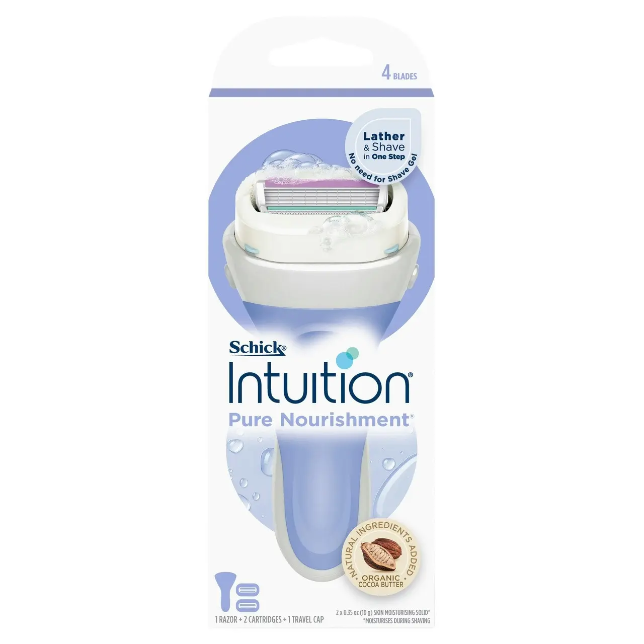 Schick Intuition Pure Nourishment Razor Kit 2pk