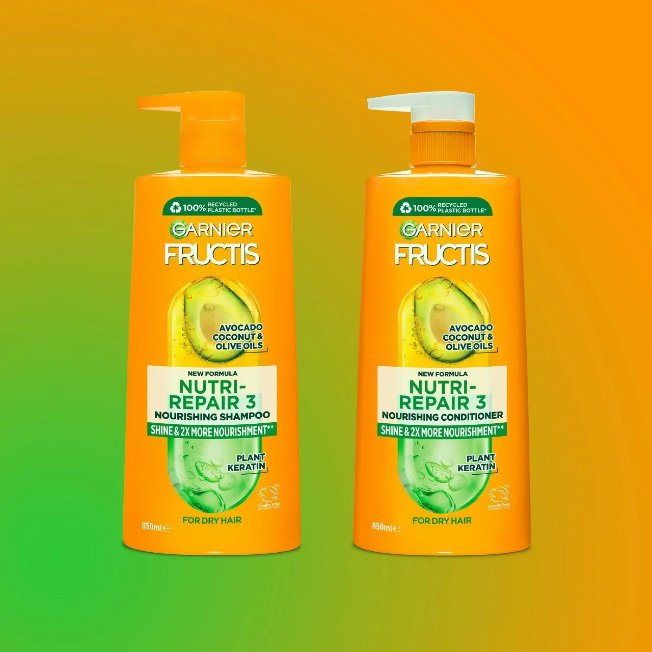 Garnier Fructis Nutri-Repair 3 Conditioner 850ml for Dry Hair